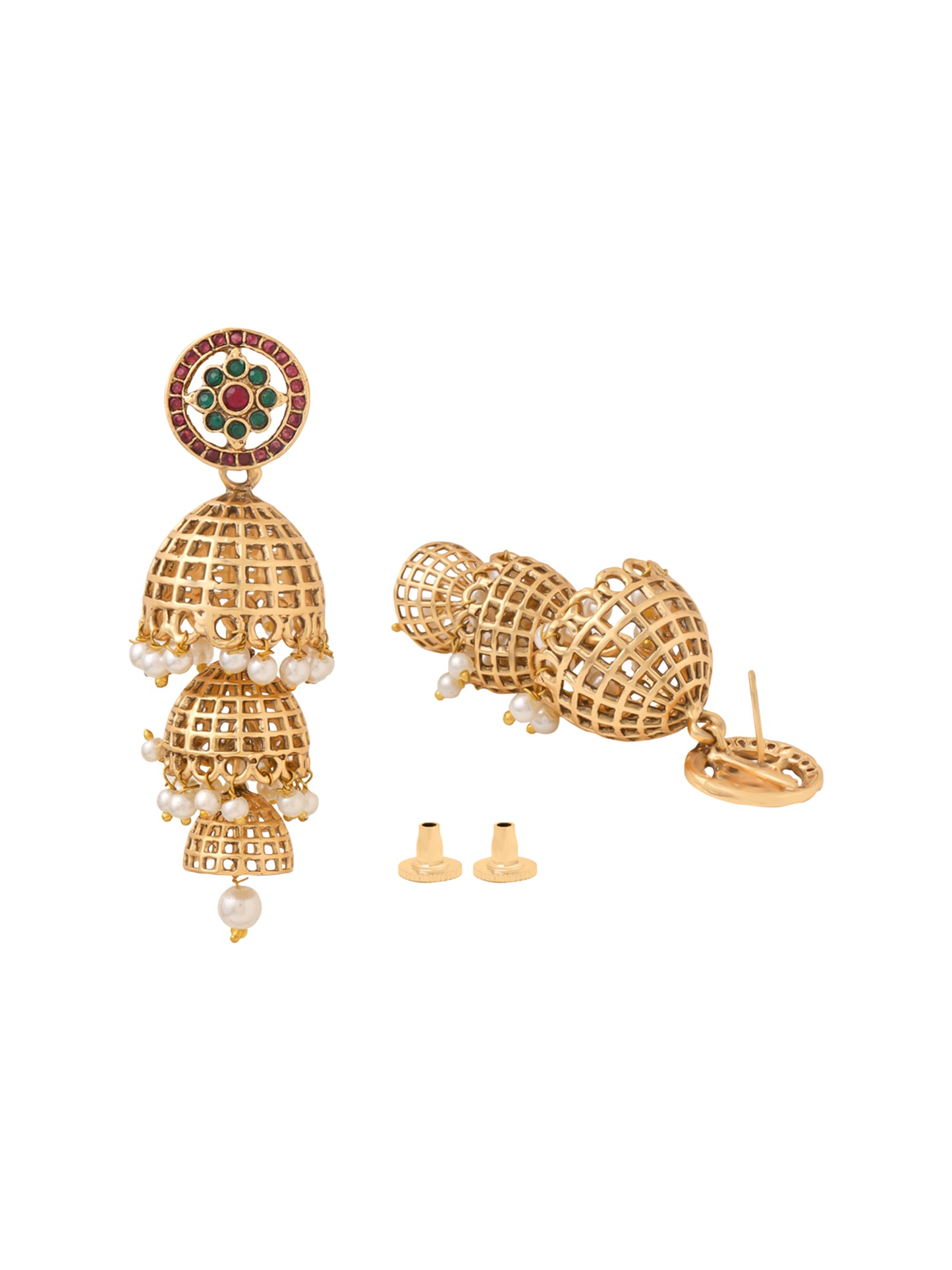 Yellow Chimes jhumka earrings - Perfect for weddings