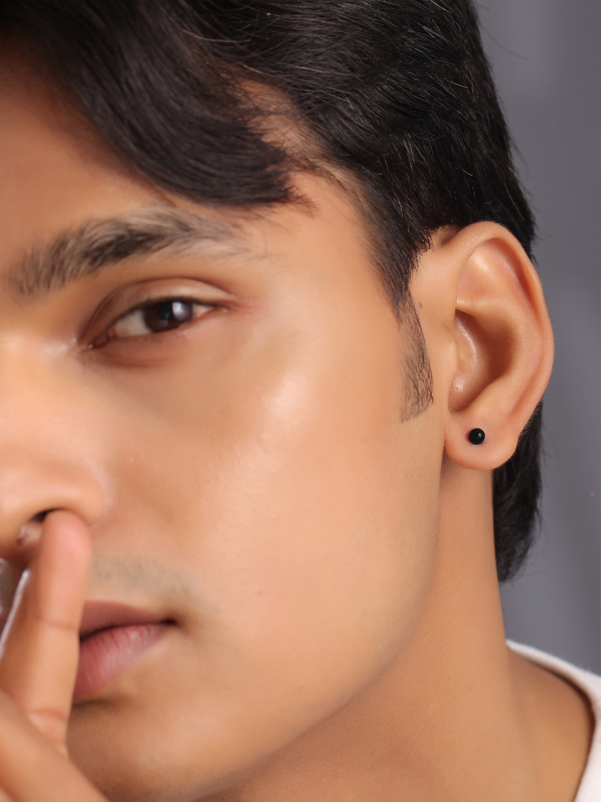 Yellow Chimes black hoops - trendy men's jewelry