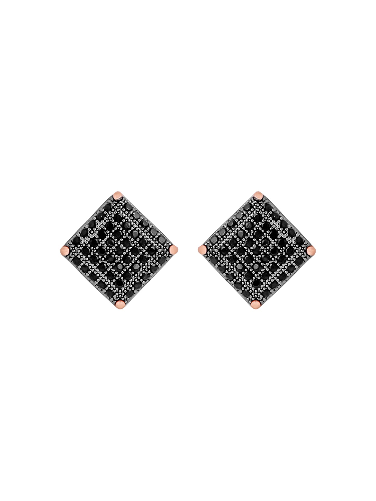 Yellow Chimes black stud earrings - trendy fashion accessory