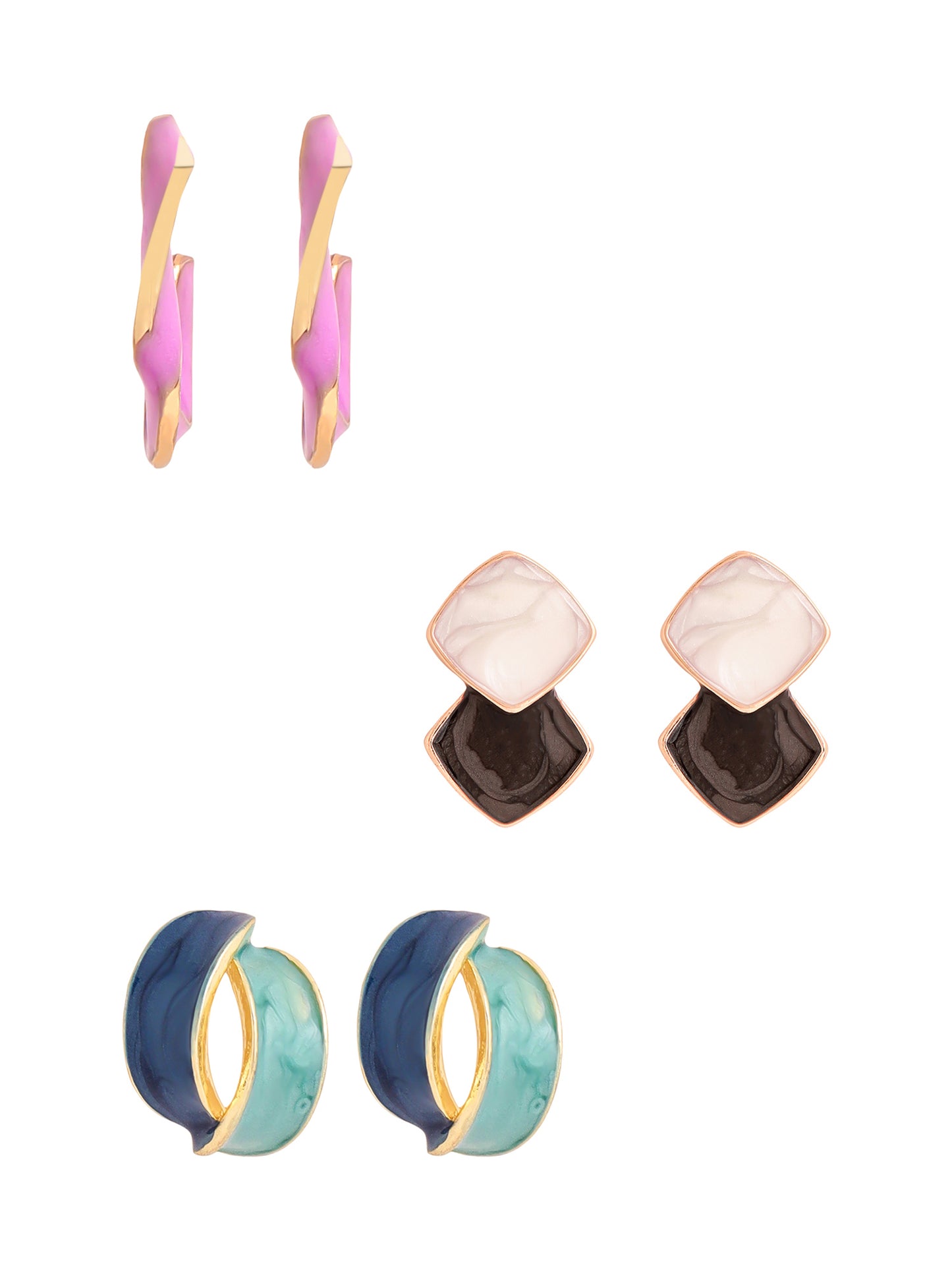 Yellow Chimes combo earrings set - enhance your look