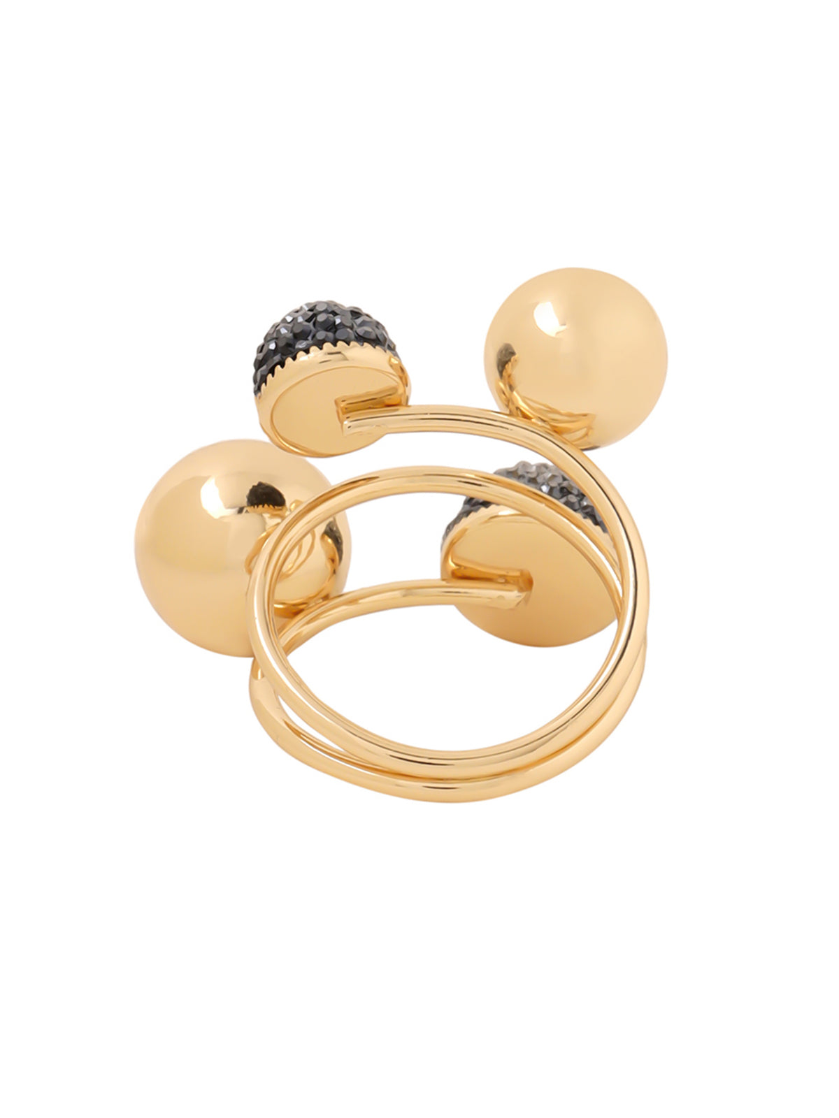 Yellow Chimes gold adjustable ring - stylish accessory for women