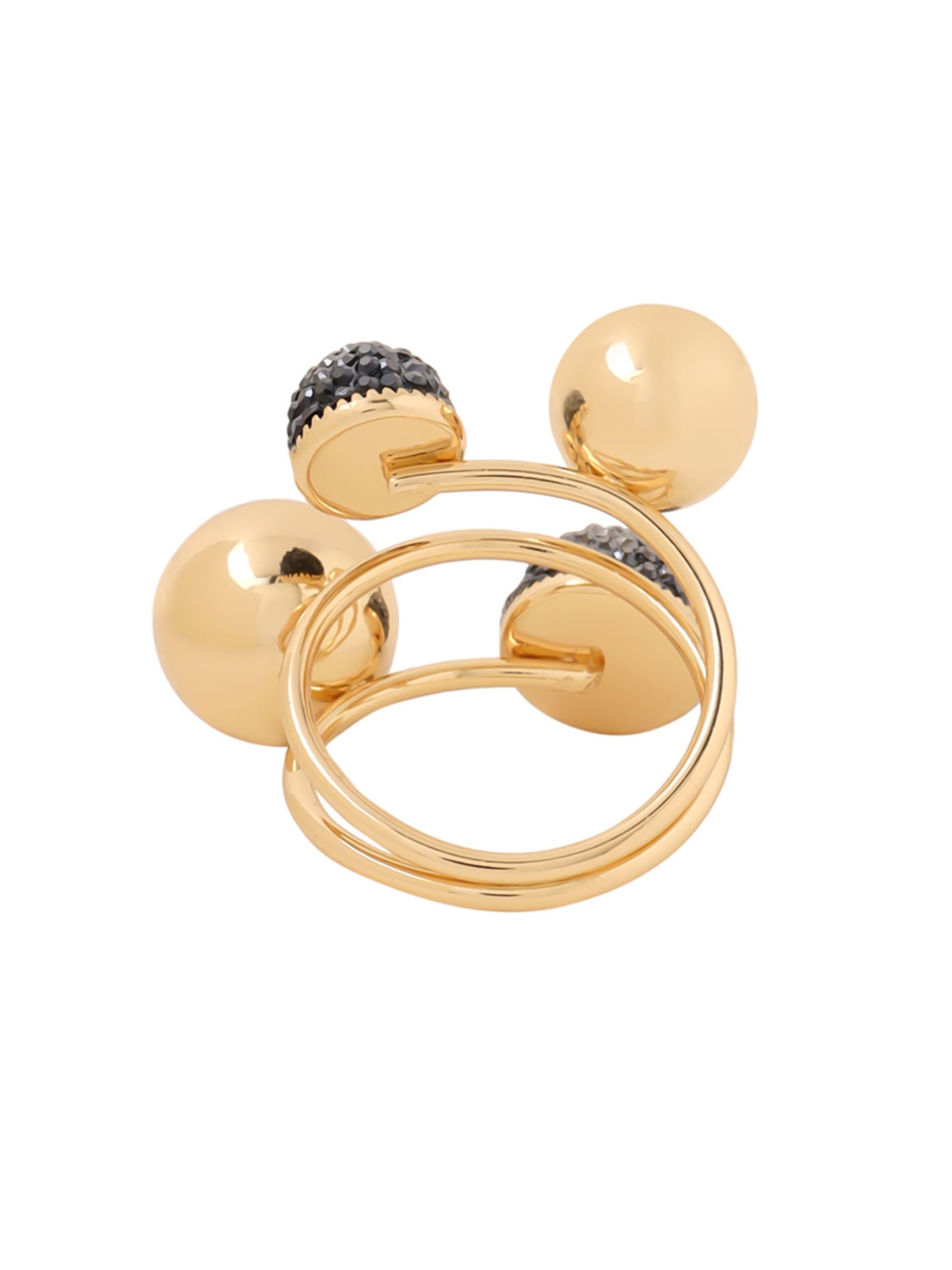 Yellow Chimes gold adjustable ring - stylish accessory for women