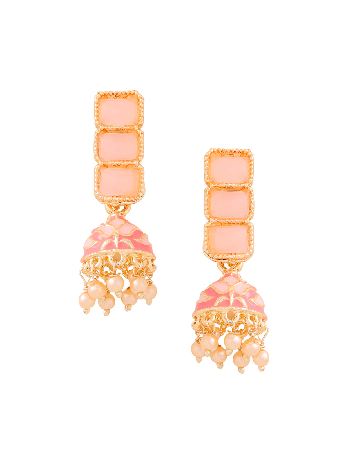 Yellow Chimes elegant jhumka earrings - anniversary gift