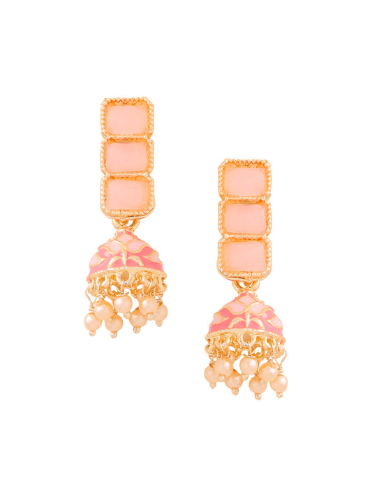 Yellow Chimes elegant jhumka earrings - anniversary gift