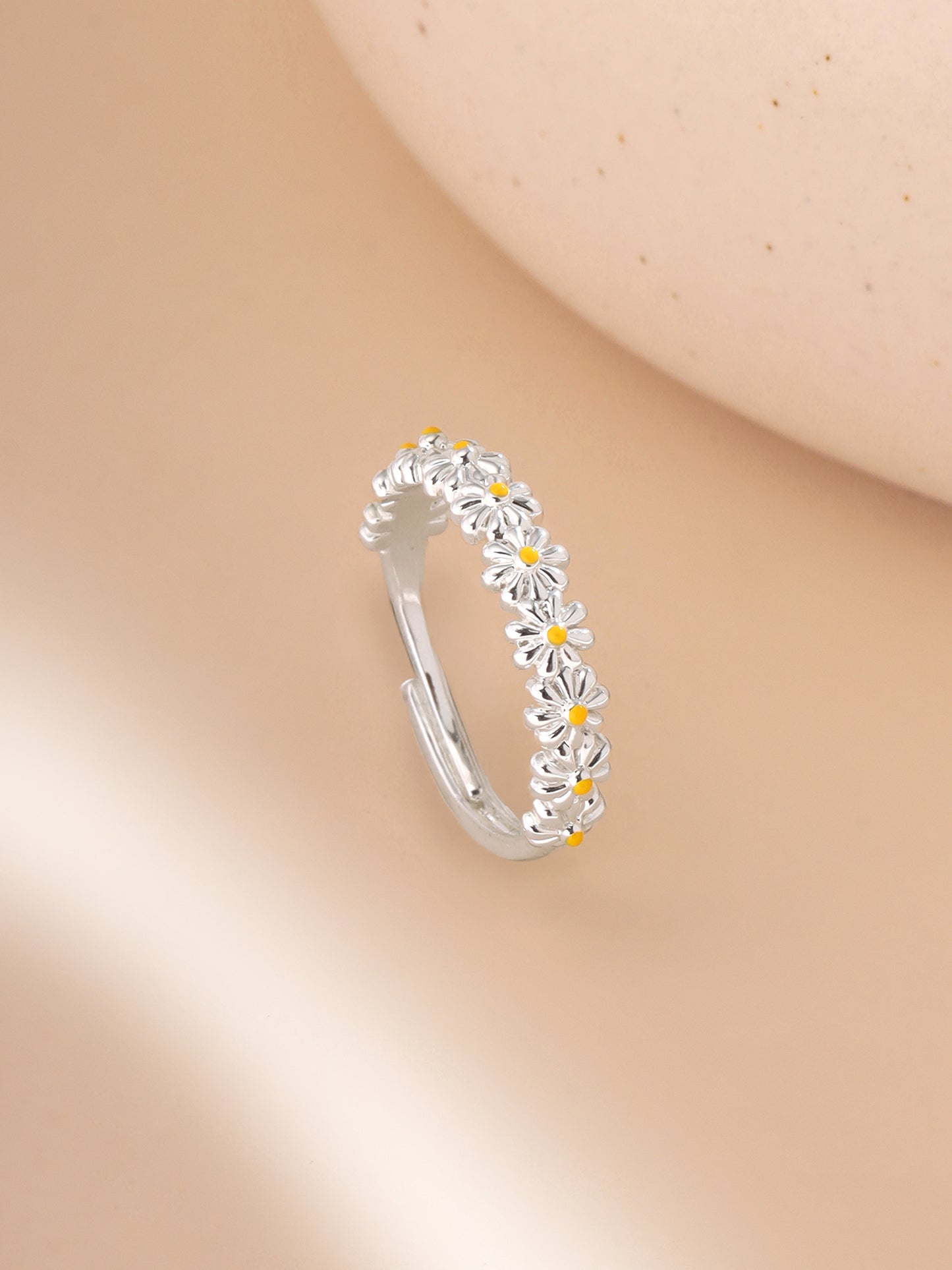 Yellow Chimes floral ring - versatile for formal events