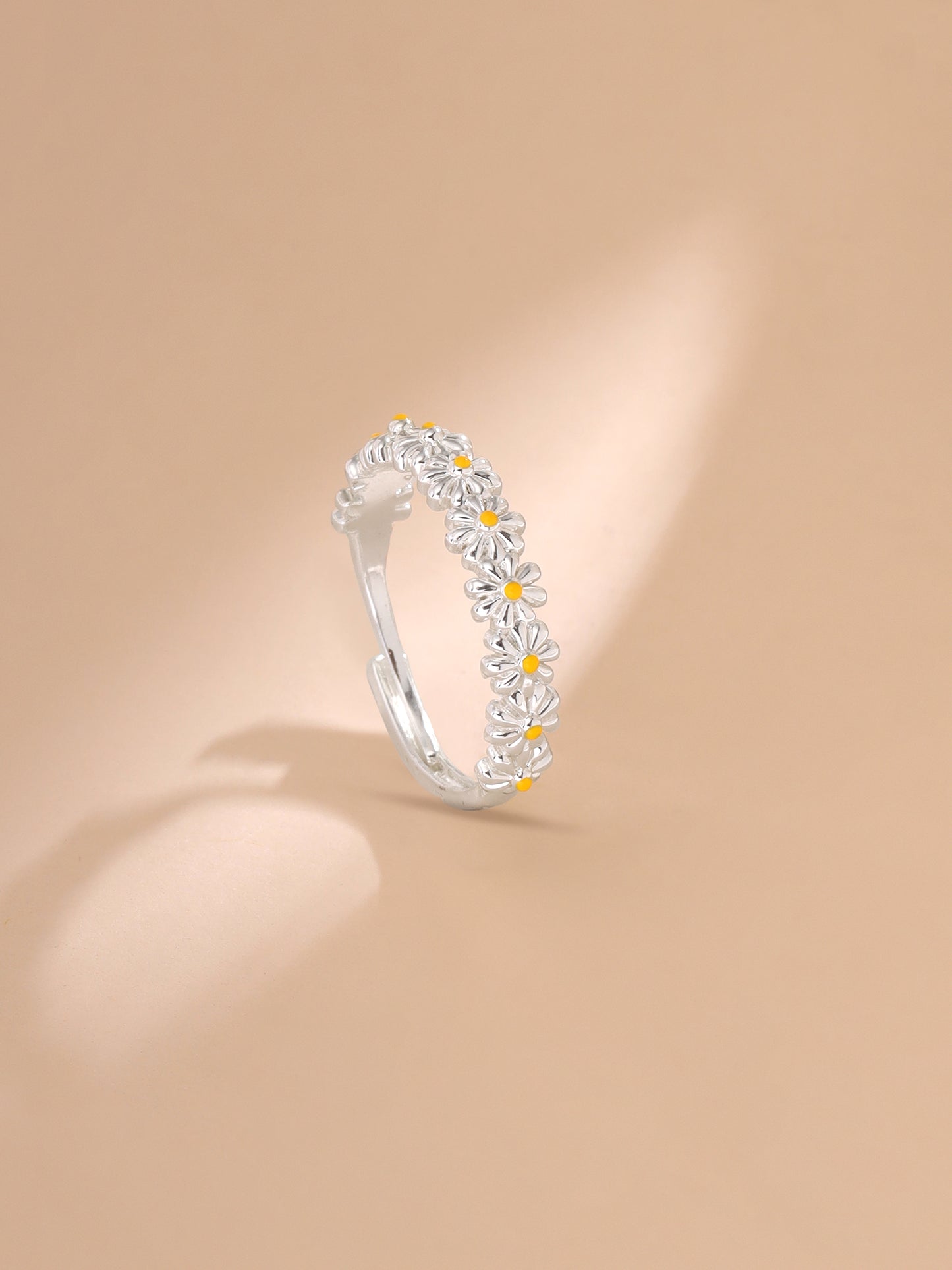Yellow Chimes floral ring - perfect accessory for office
