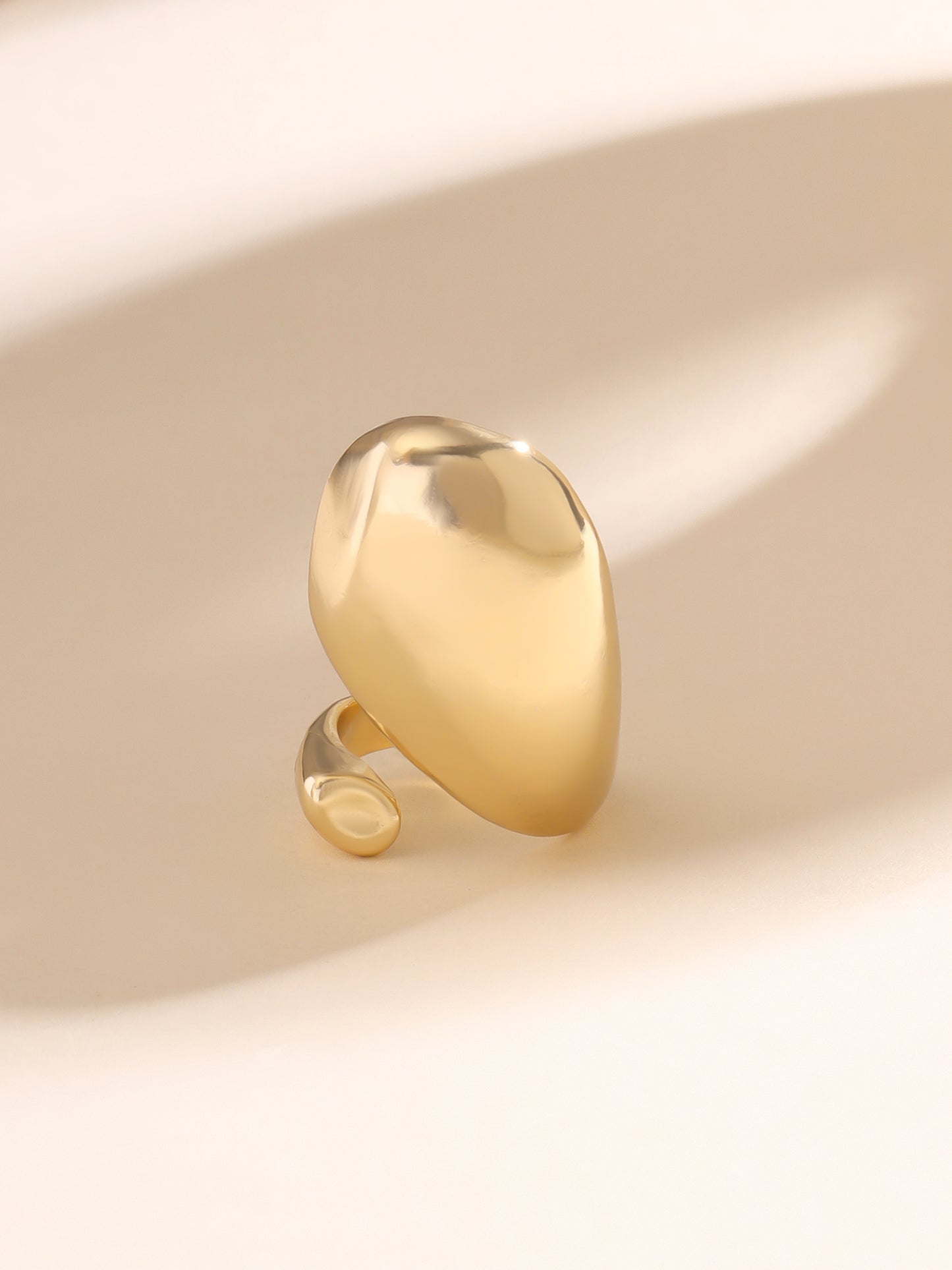 Yellow Chimes statement gold ring - evening wear