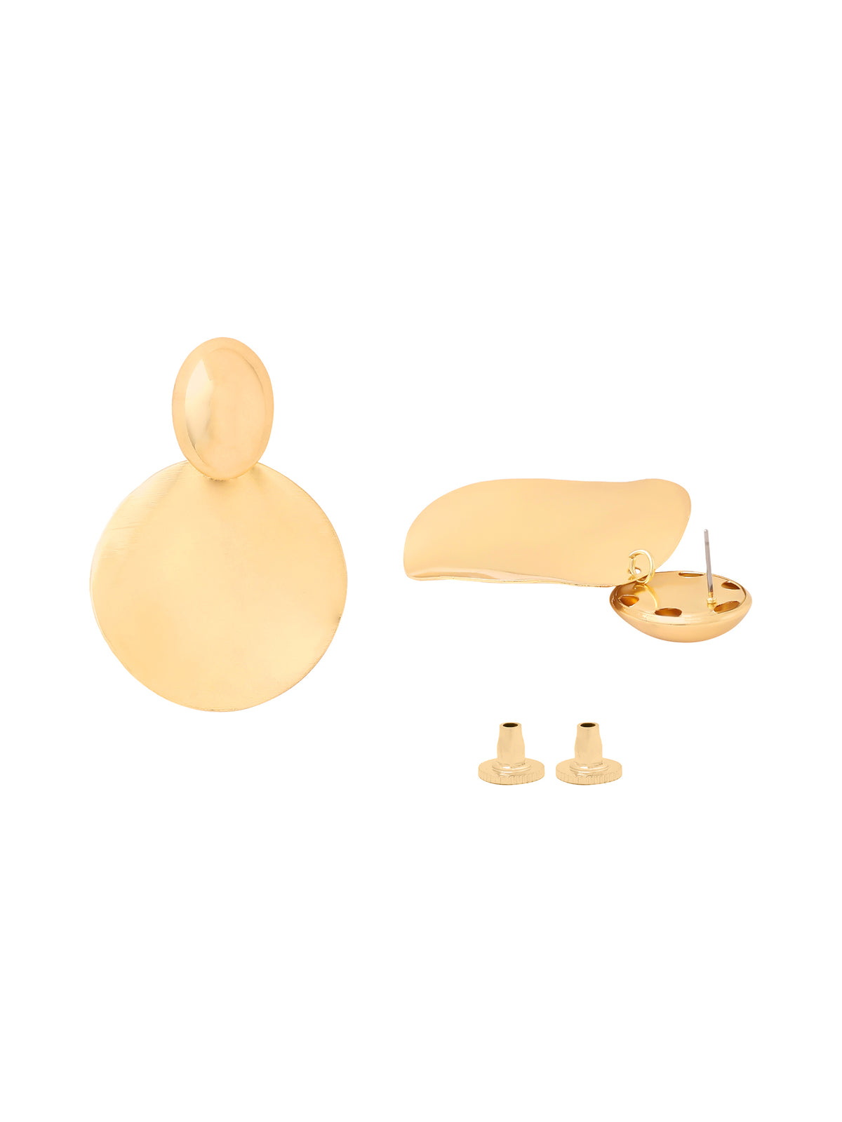 Yellow Chimes Gold Plated Earrings - for formal events