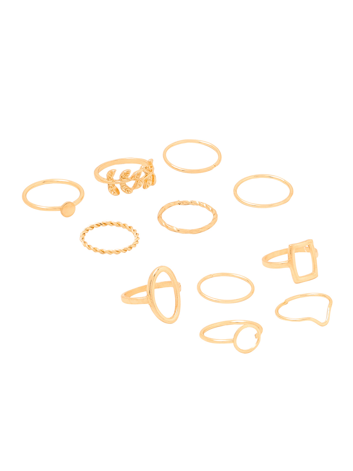 Yellow Chimes golden ring set - Unique design for every occasion