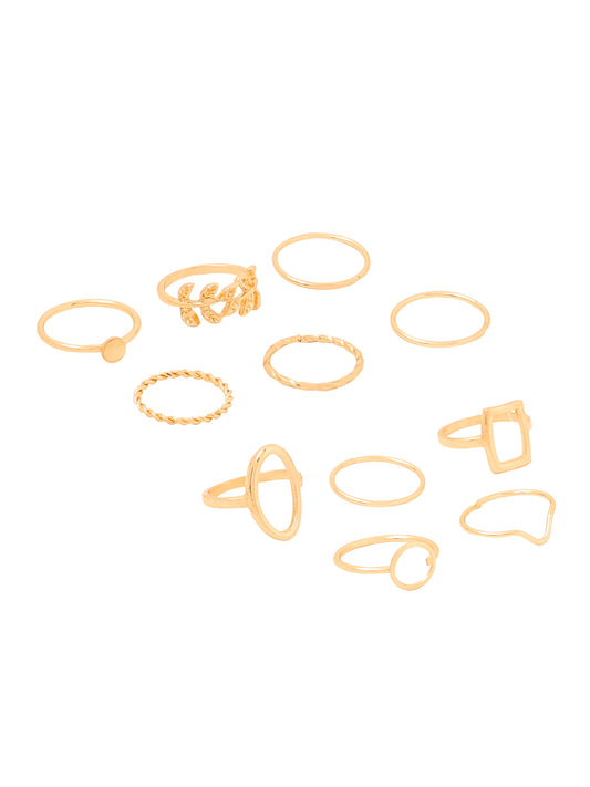 Yellow Chimes golden ring set - Unique design for every occasion
