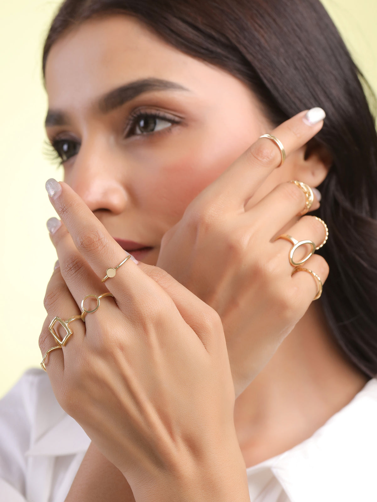 Yellow Chimes fashionable rings - Versatile for daily wear