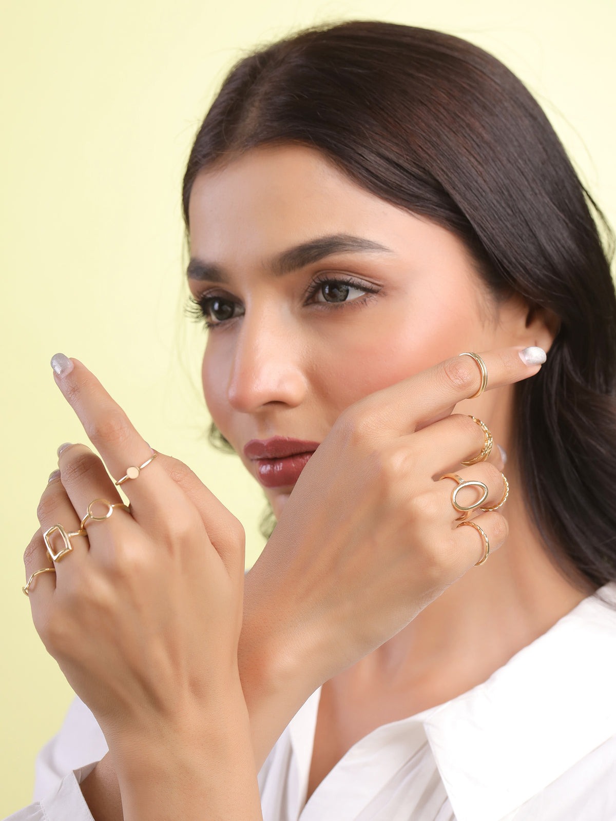 Yellow Chimes gold plated rings - Ideal for casual outings