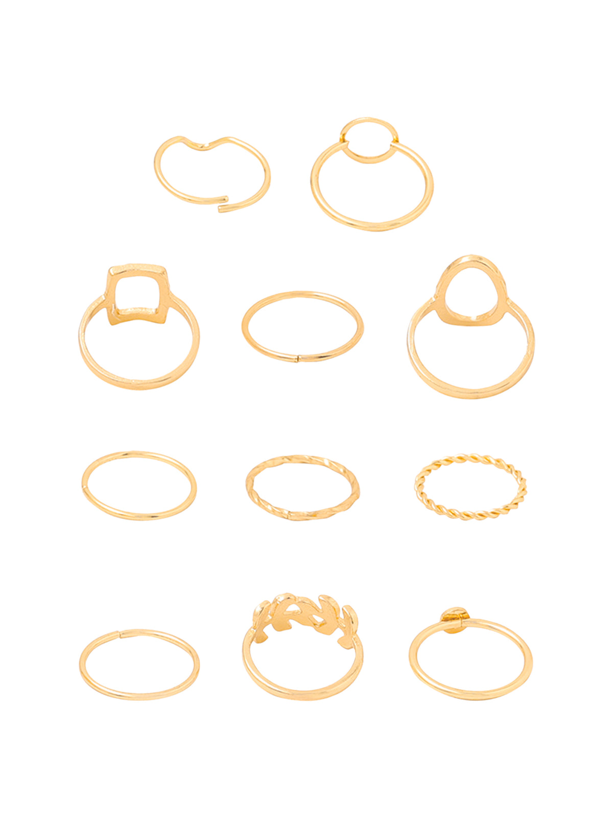 Yellow Chimes stackable rings - Elegant finger accessories