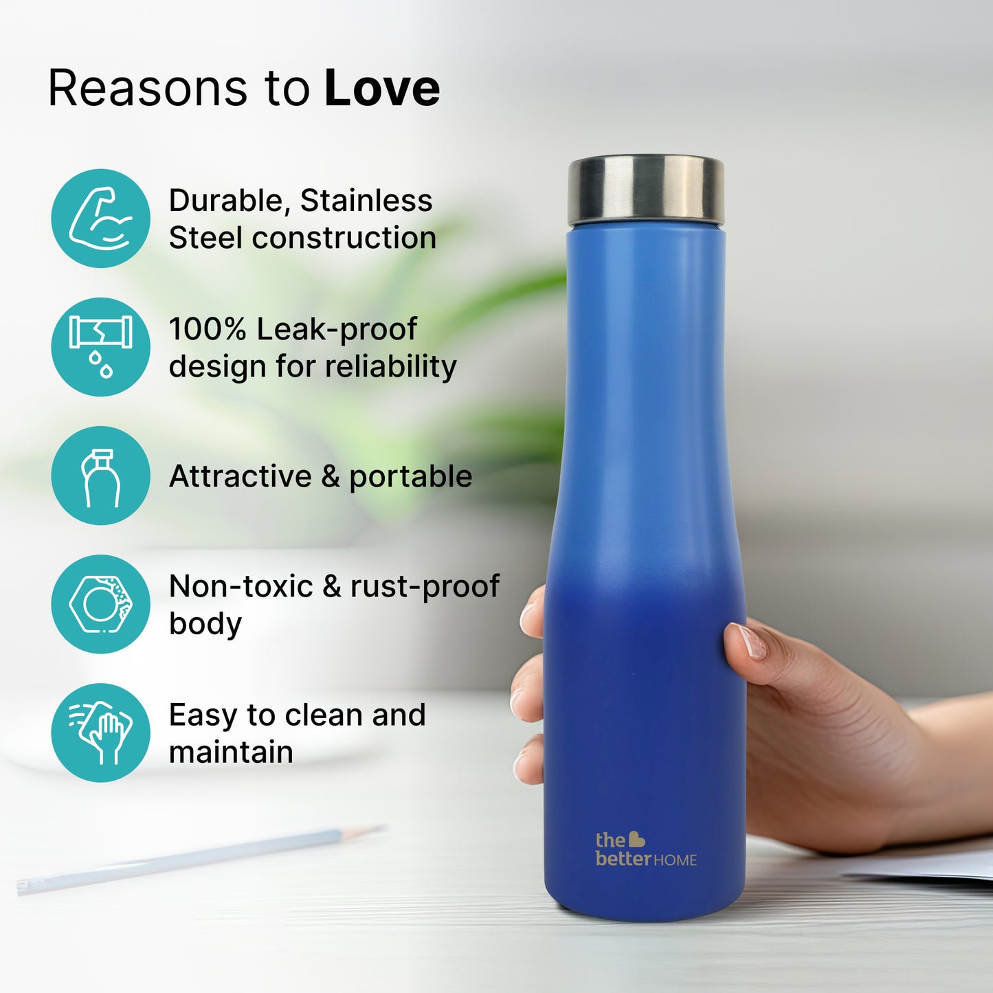 The Better Home stainless steel water bottle - stylish hydration