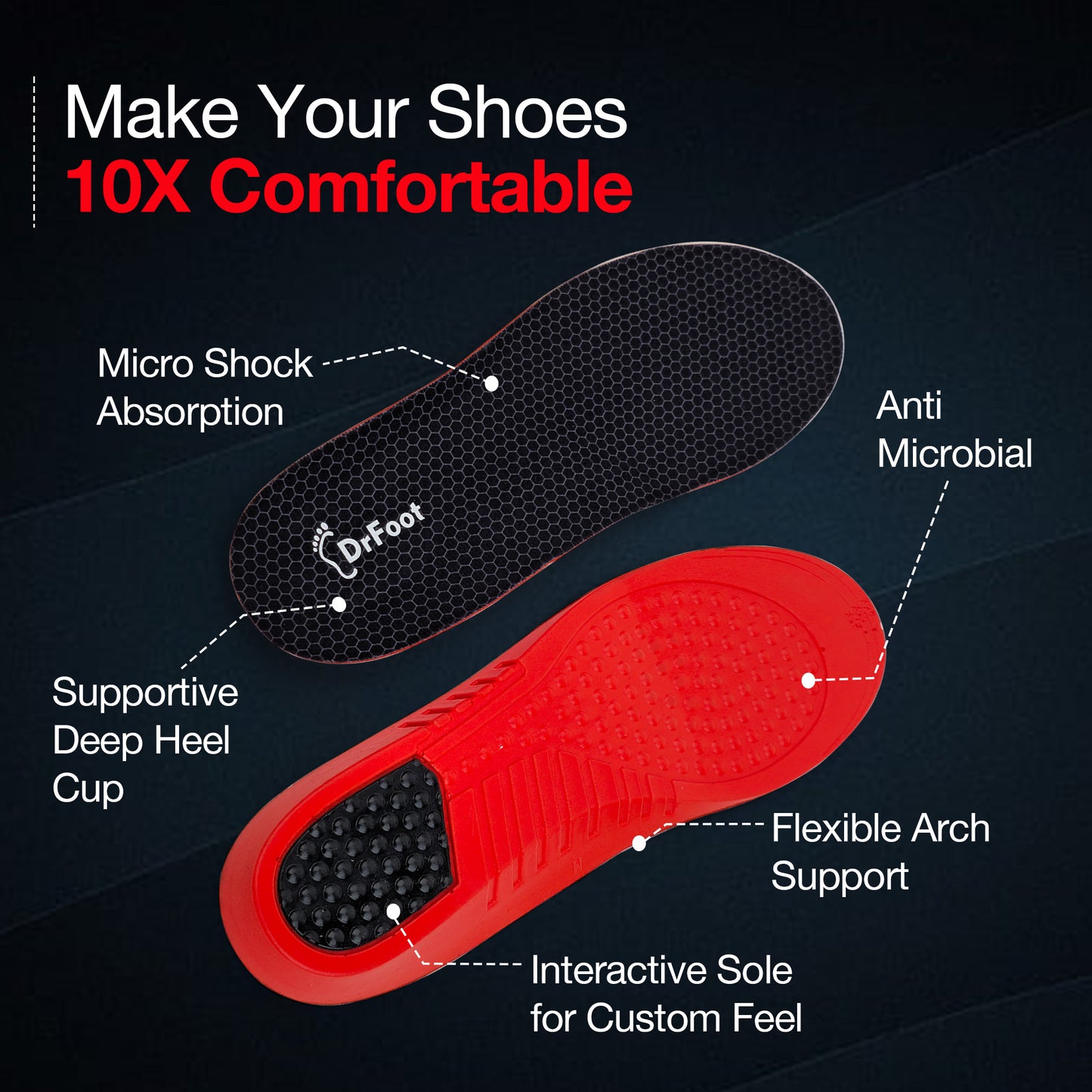 Dr Foot gel insole pair - sports activities