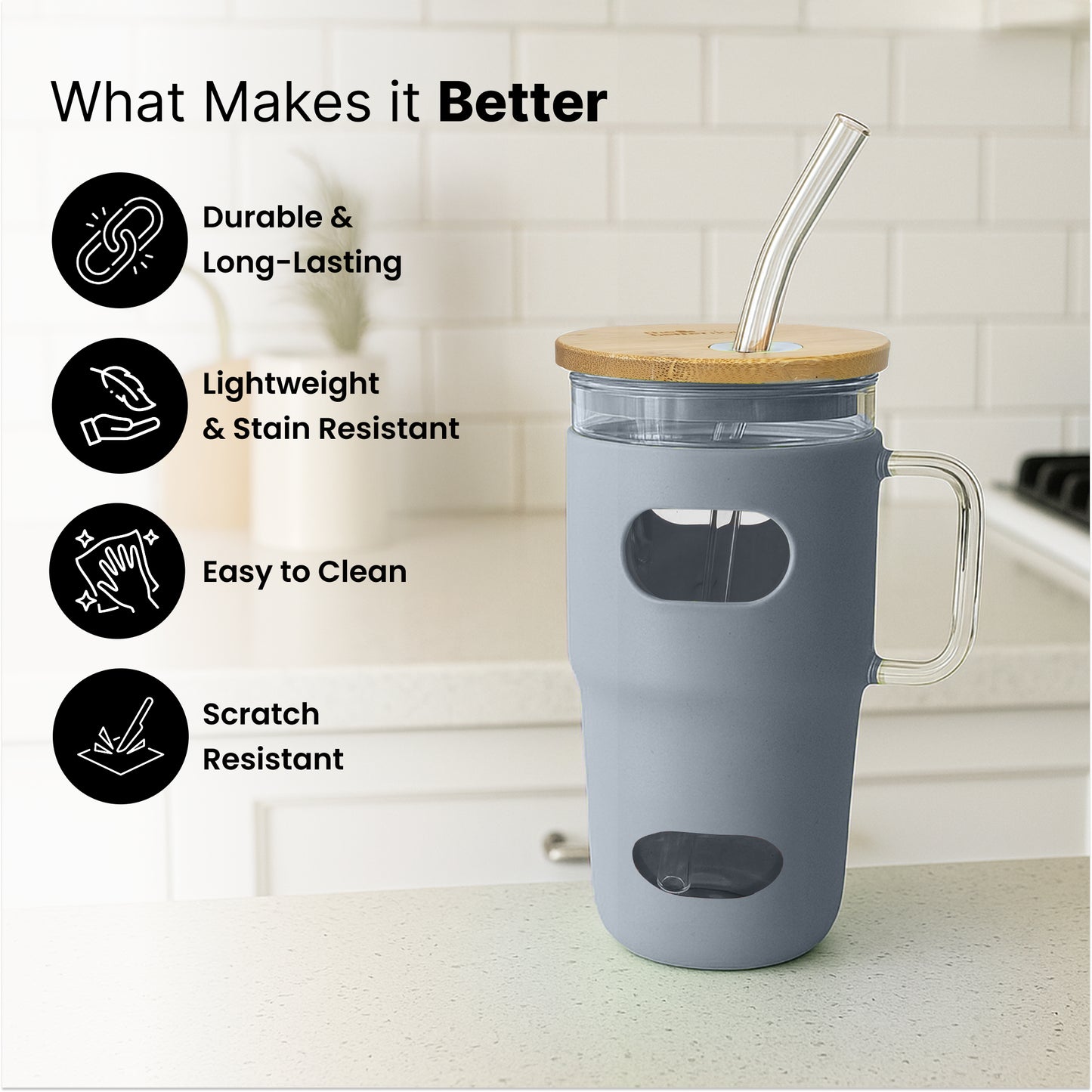 The Better Home lightweight tumbler with silicone sleeve - family outings