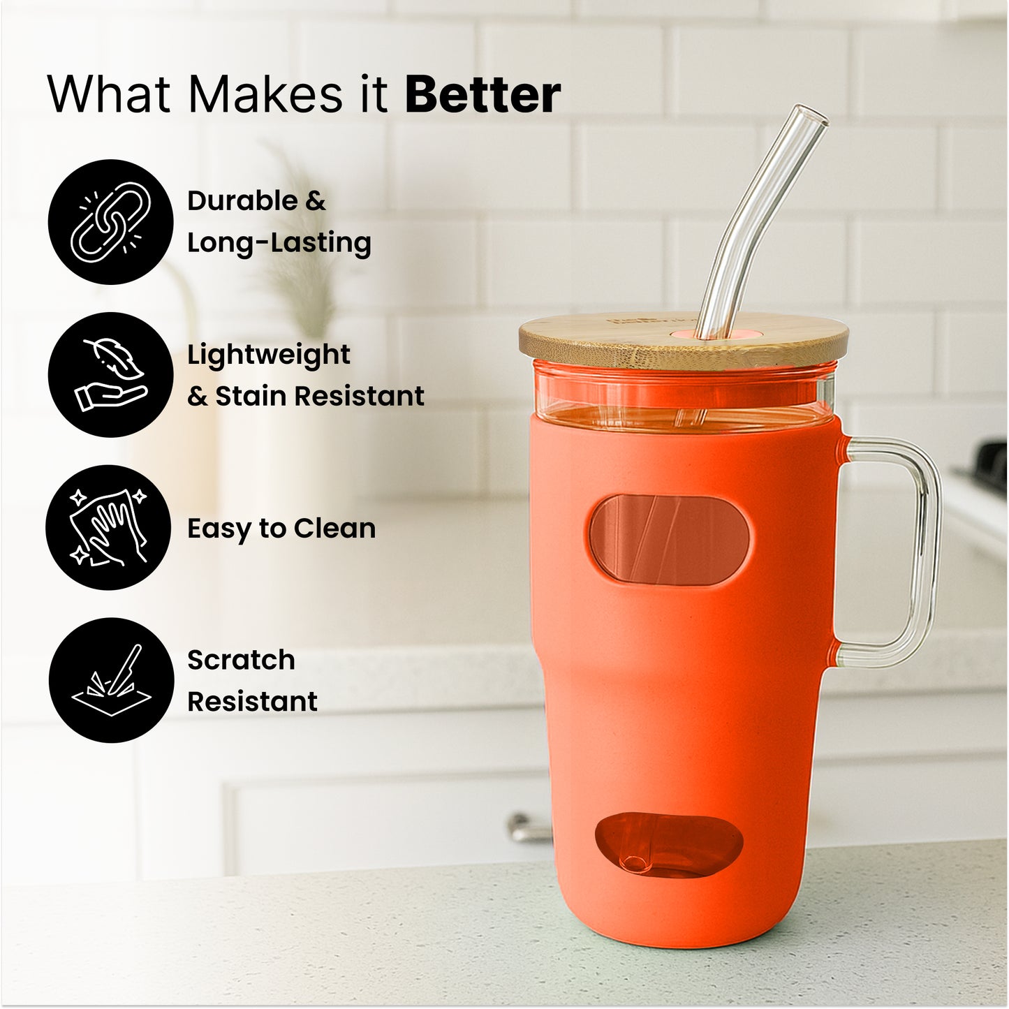 The Better Home glass tumbler - outdoor hydration companion