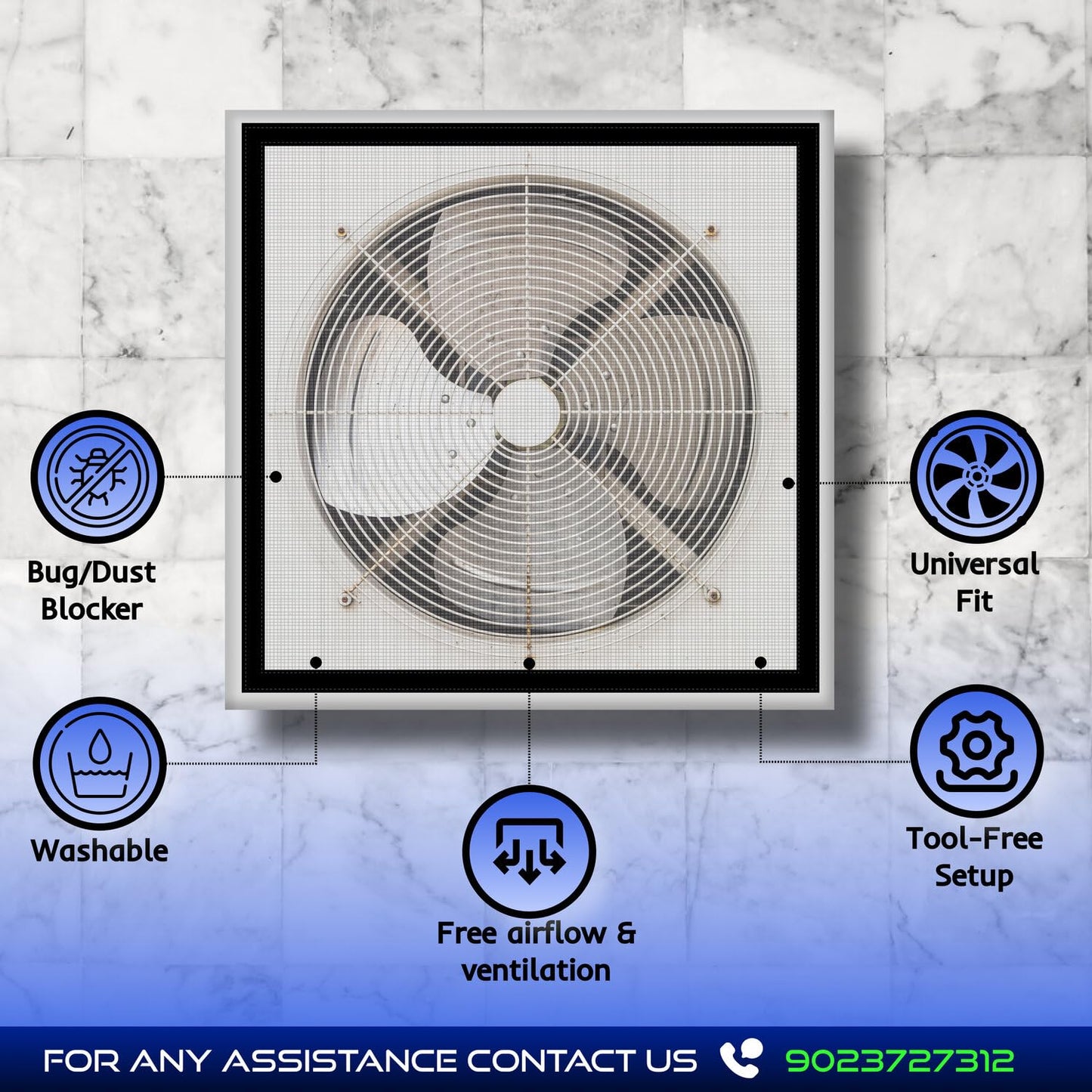 Classic Mosquito Net - Bathroom Ventilation Installation