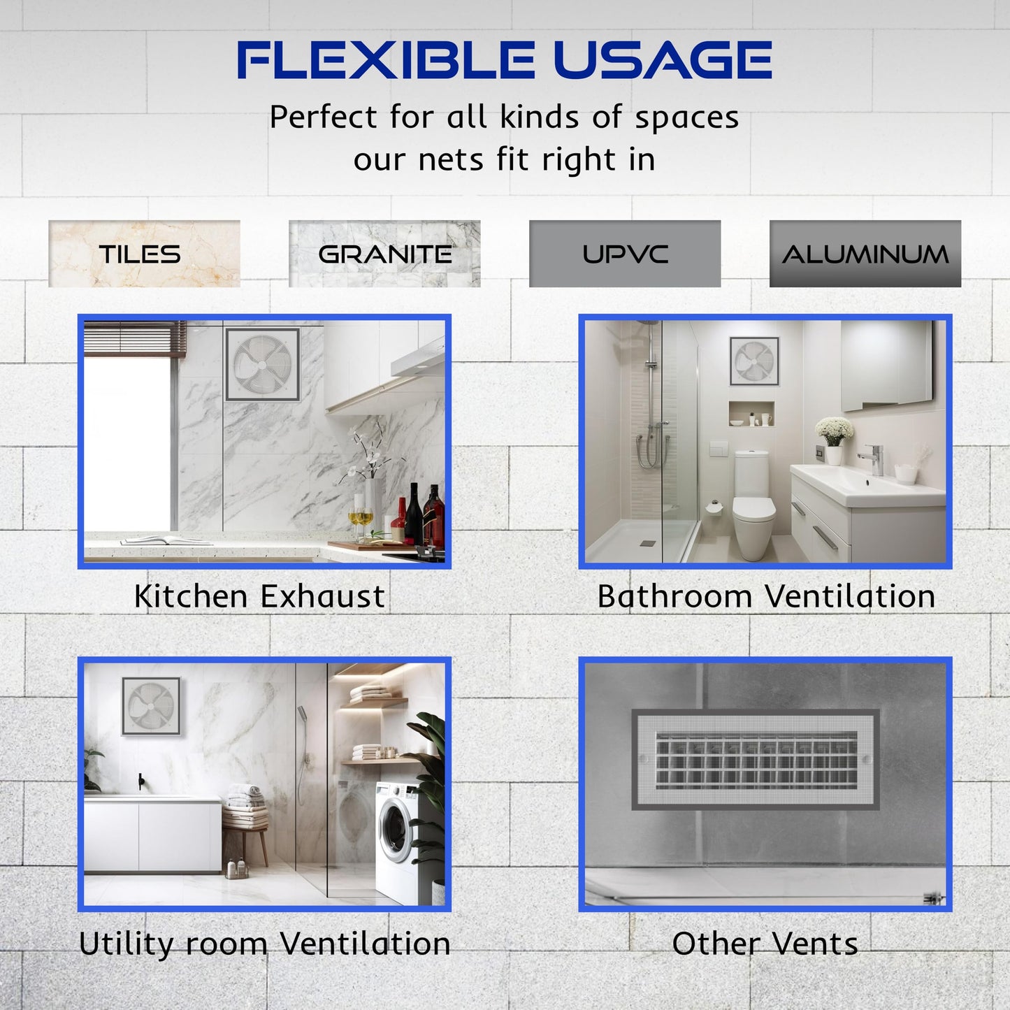 Classic Mosquito Net - Bathroom ventilation netting