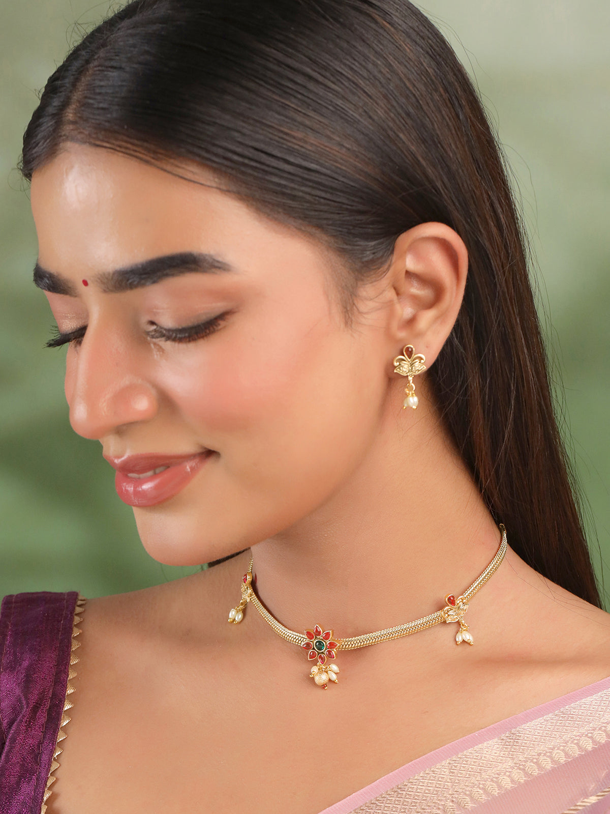 Yellow Chimes Adjustable Choker Set - Stylish Daily Wear