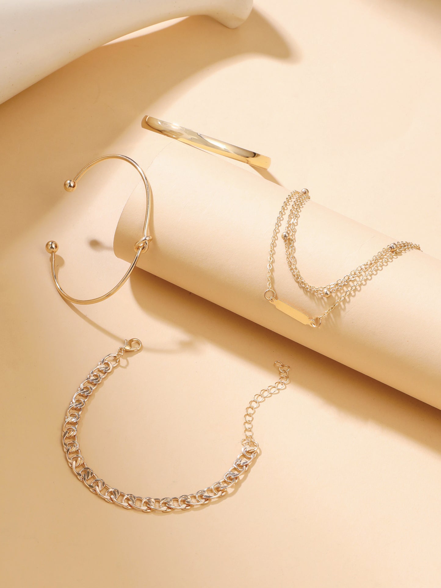 Yellow Chimes multilayered bracelet - stylish accessory for women