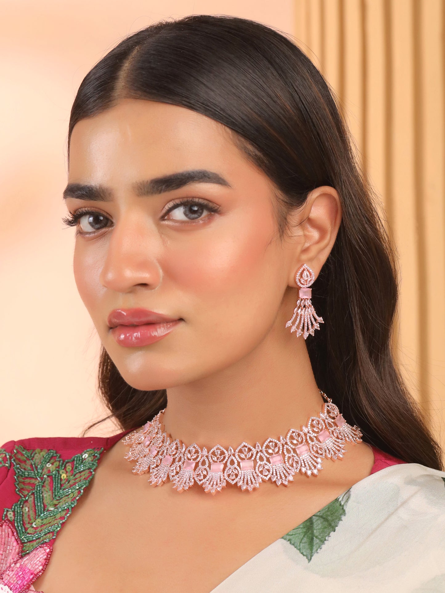 Yellow Chimes Necklace Set - Traditional wear