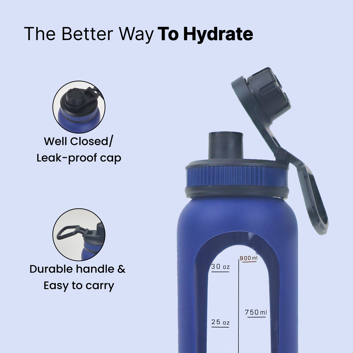The Better Home borosilicate glass water bottle - gift idea