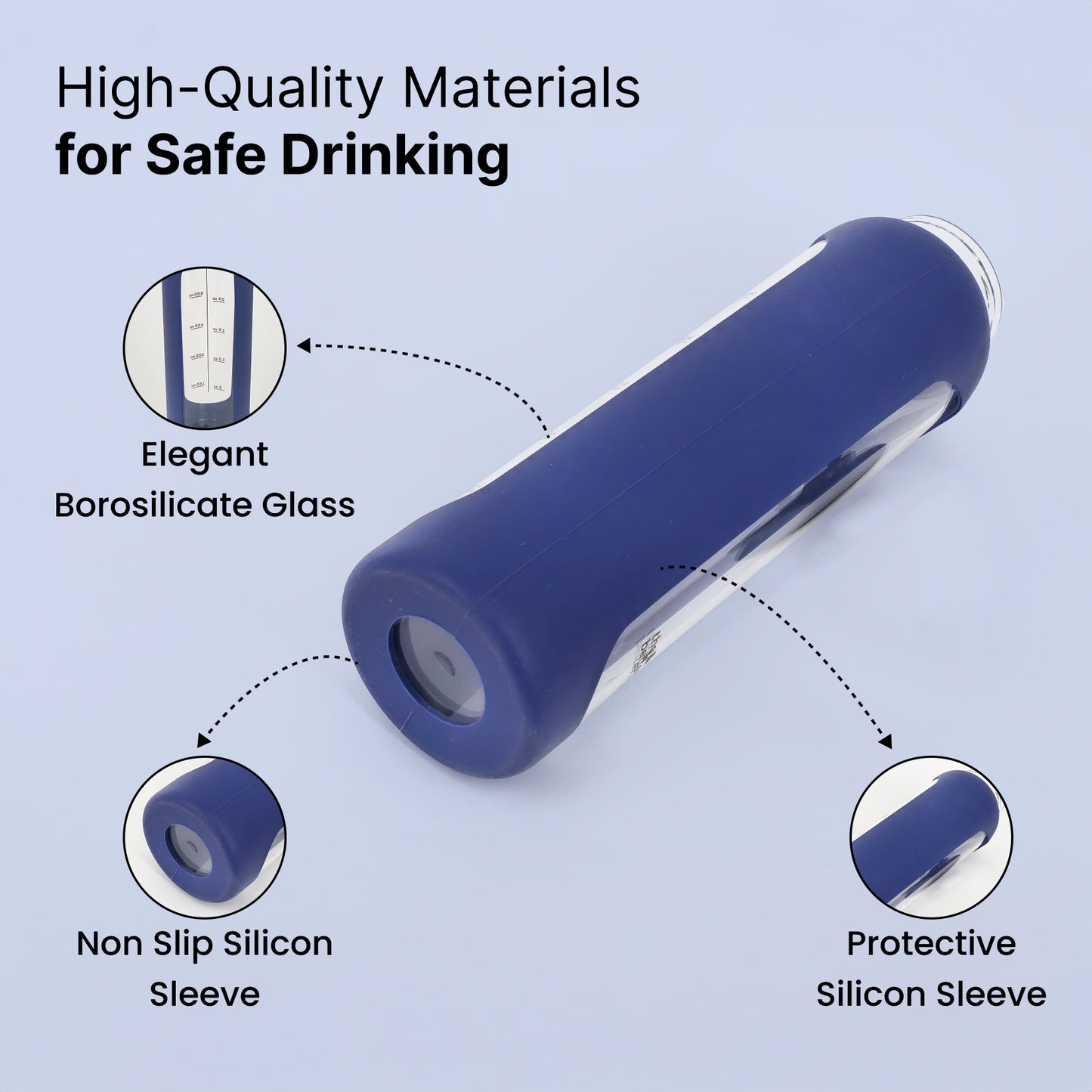The Better Home borosilicate glass water bottle - home use