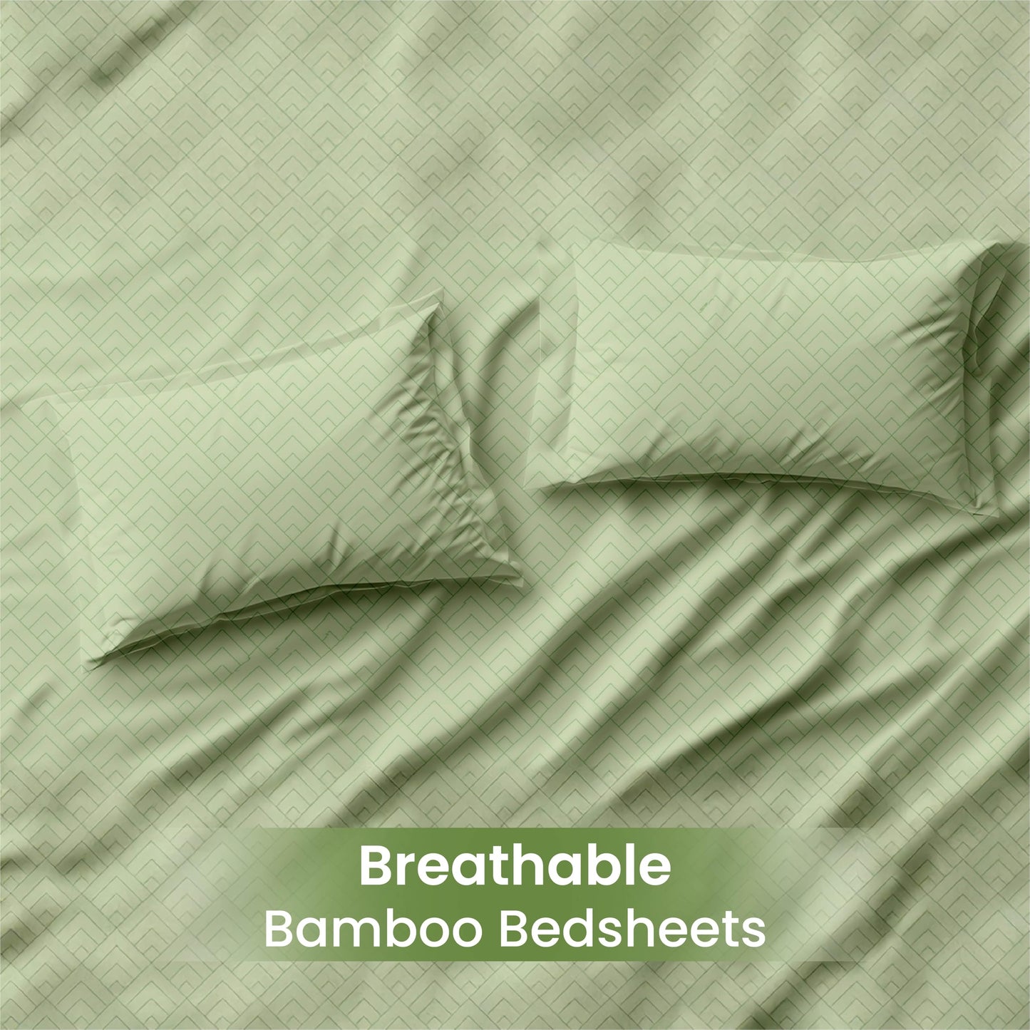 Mush bamboo queen size bedsheet - featuring geometric print