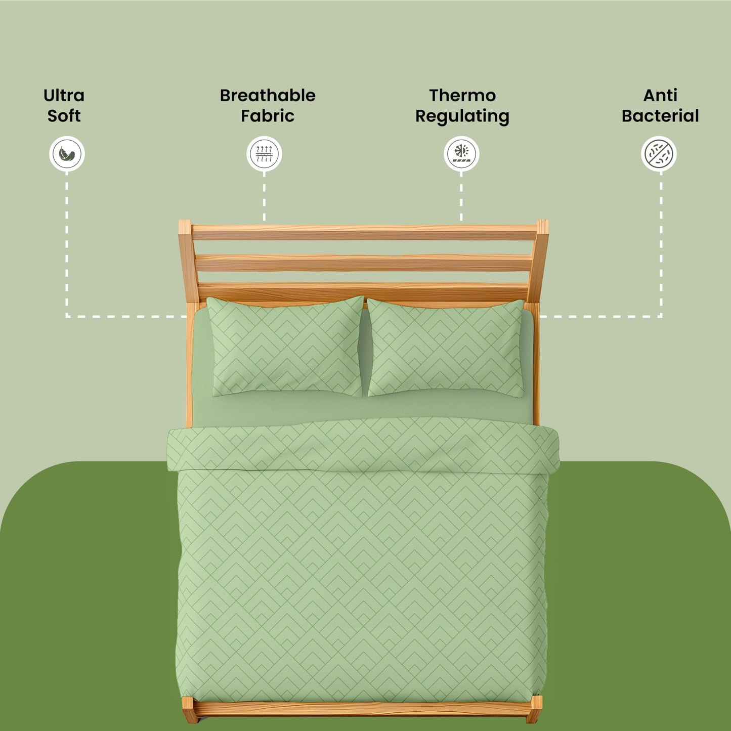 Mush bamboo queen size bedsheet - perfect for guest room