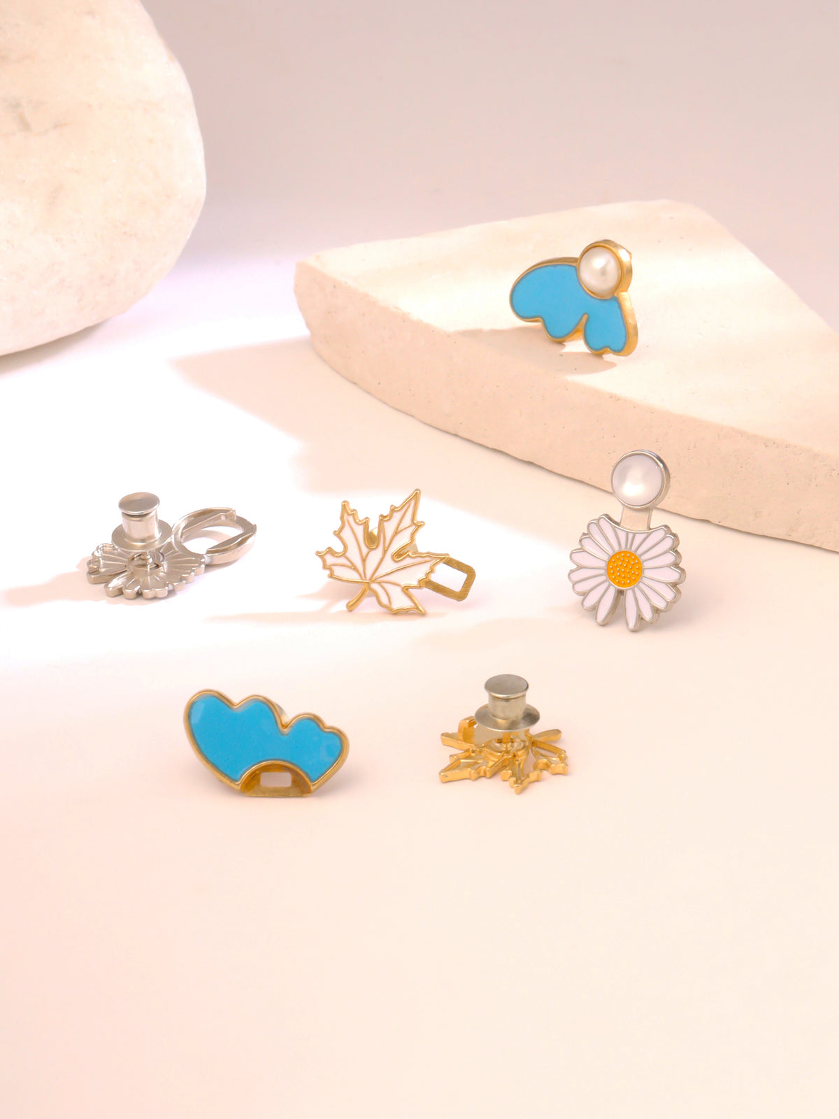Yellow Chimes Non-Piercing Nose Rings - Unique style without commitment