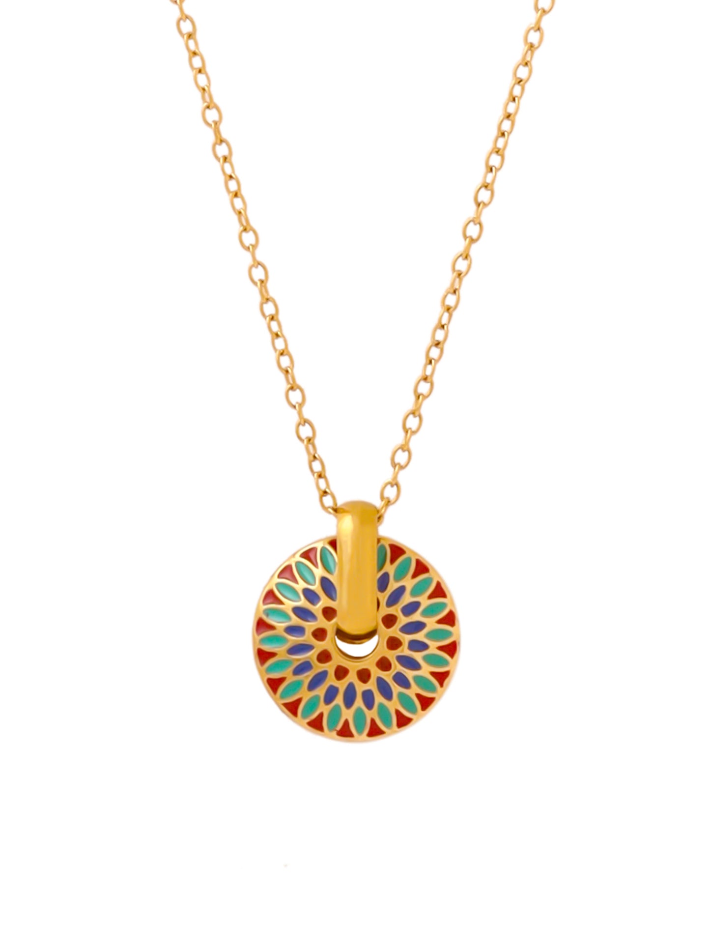 Yellow Chimes gold plated simple chain necklace - Everyday chic style