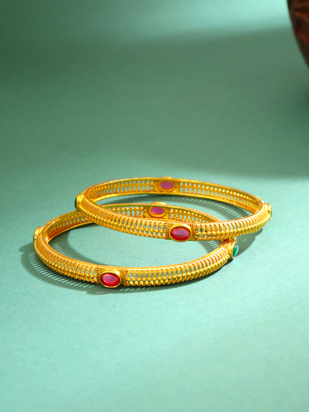 Yellow Chimes gold bracelets - stylish party wear
