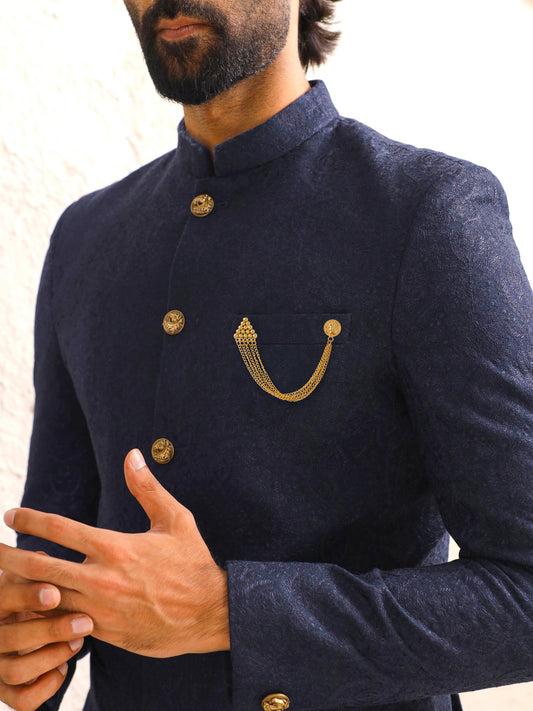 Yellow Chimes brooch for men - enhances formal wear elegance
