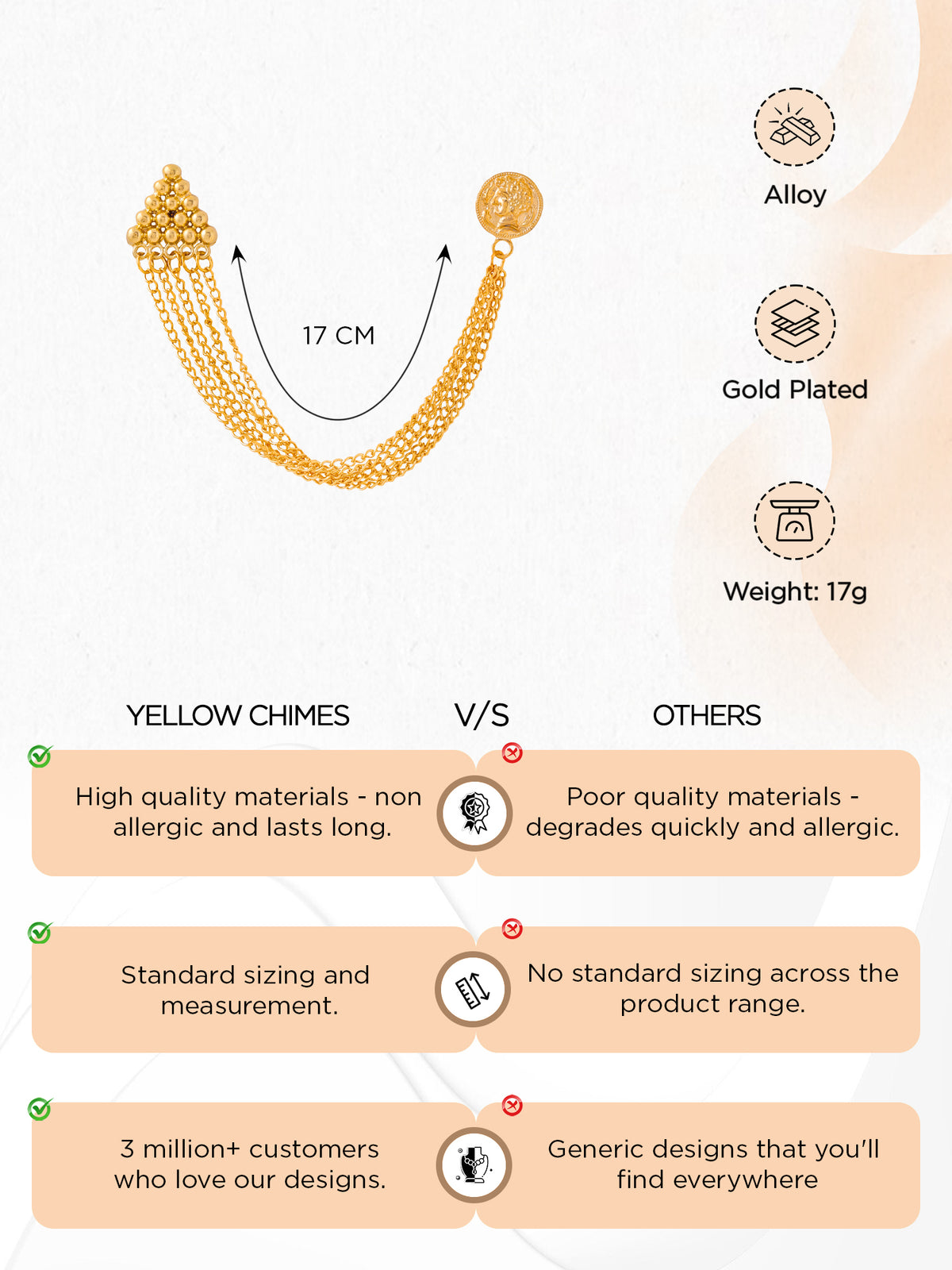 Yellow Chimes men's pin - versatile attire accessory for weddings