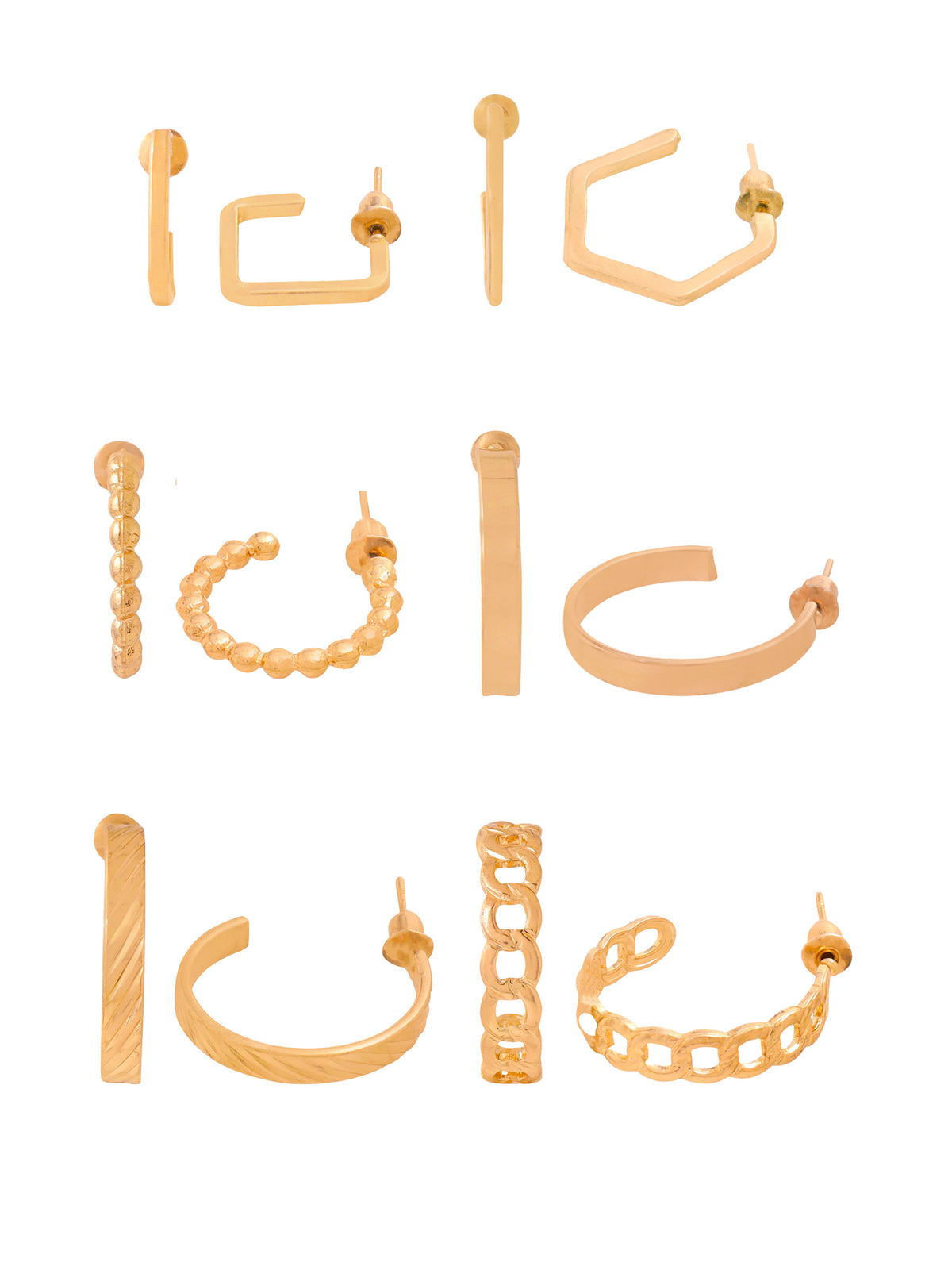 Yellow Chimes gold plated earrings - stylish everyday wear
