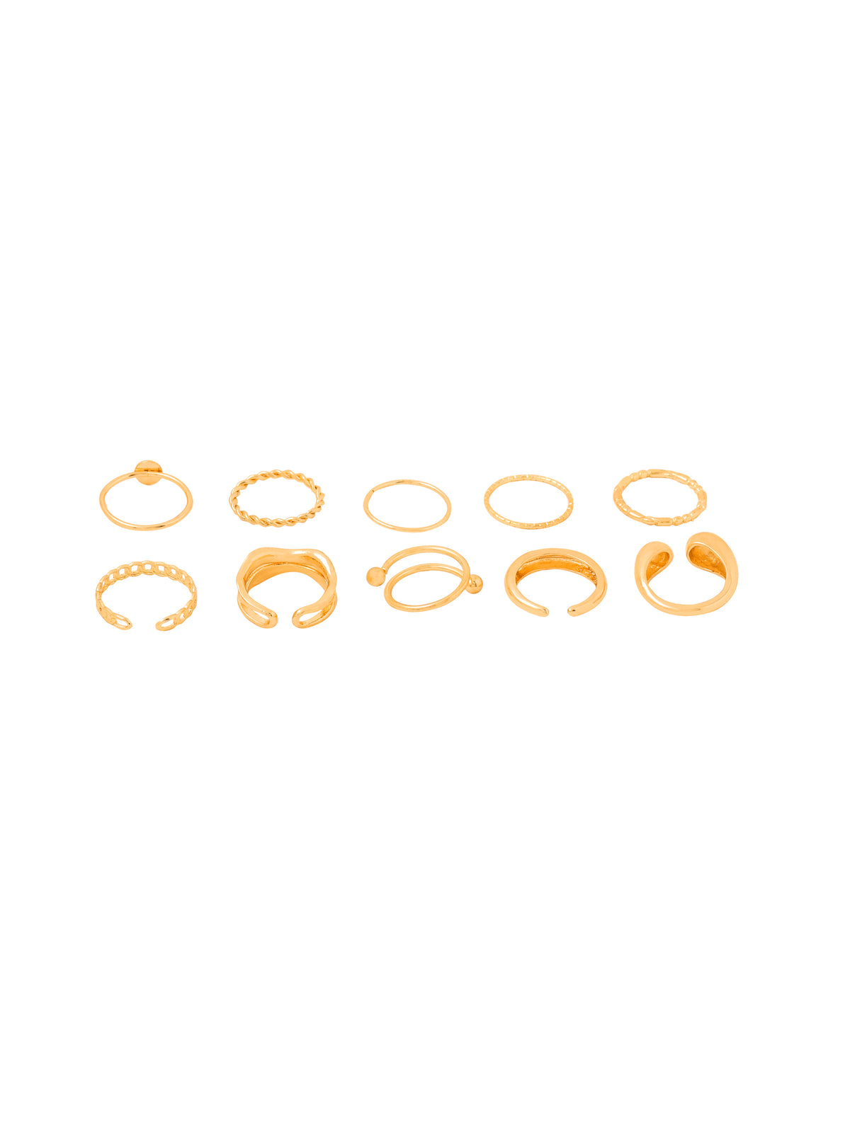 Yellow Chimes gold plated adjustable ring - daily wear accessory