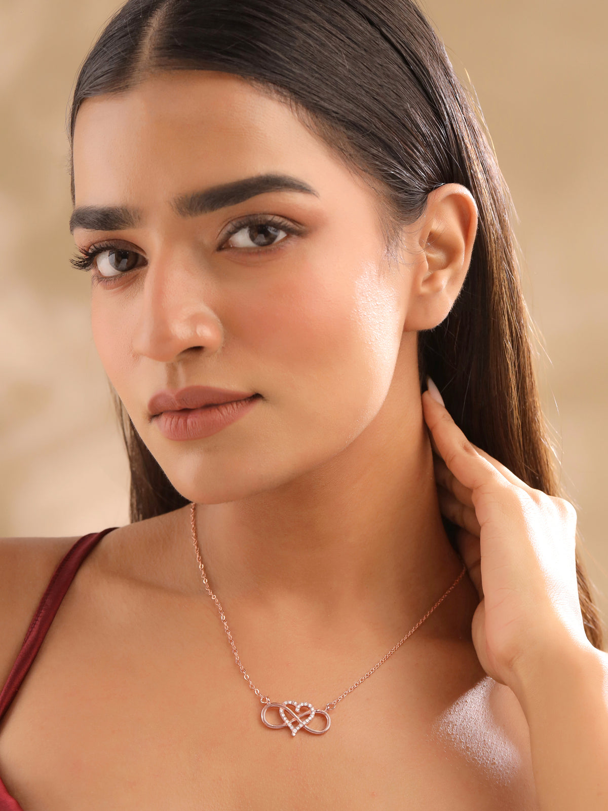 Yellow Chimes rose gold long chain necklace - perfect birthday gift