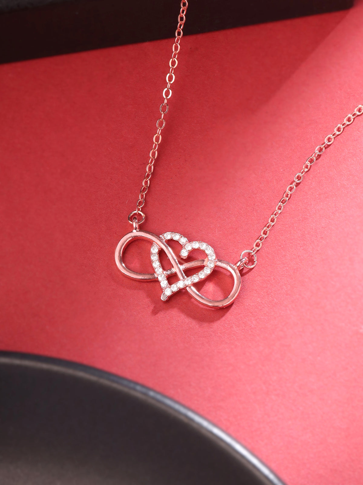 Yellow Chimes infinity heart necklace - elegant accessory for women