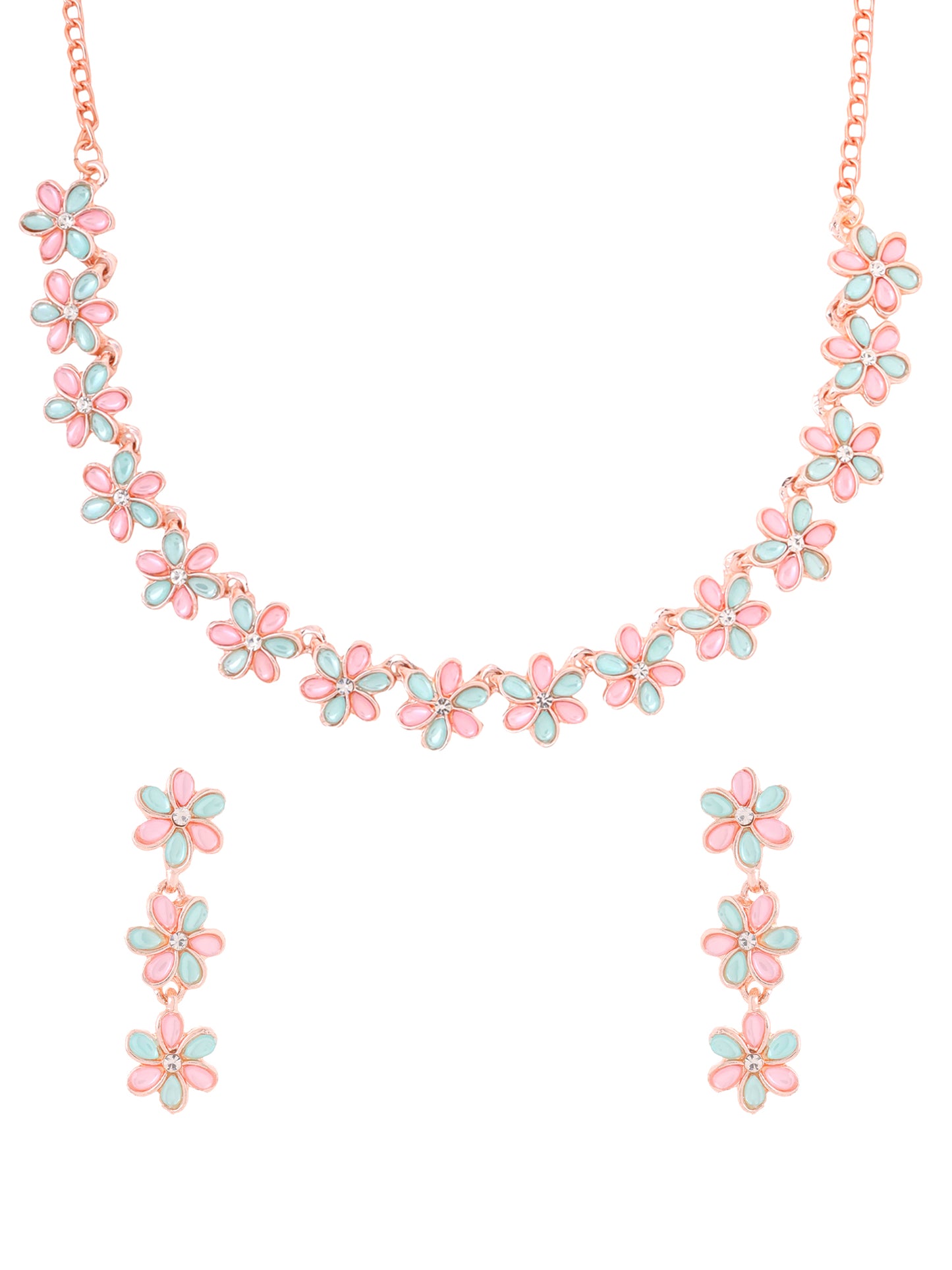 Yellow Chimes White Stone Necklace - Comfortable for all-day wear