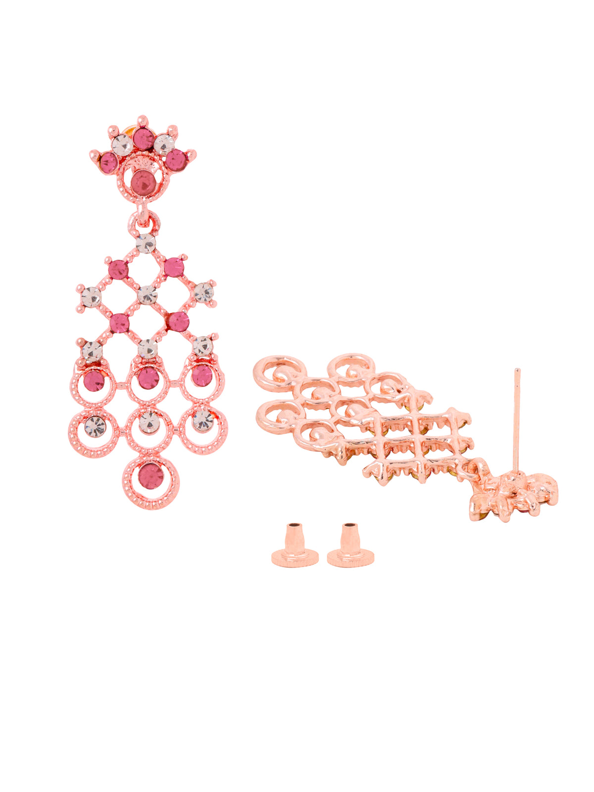 Yellow Chimes rose gold jewellery set - wedding accessory