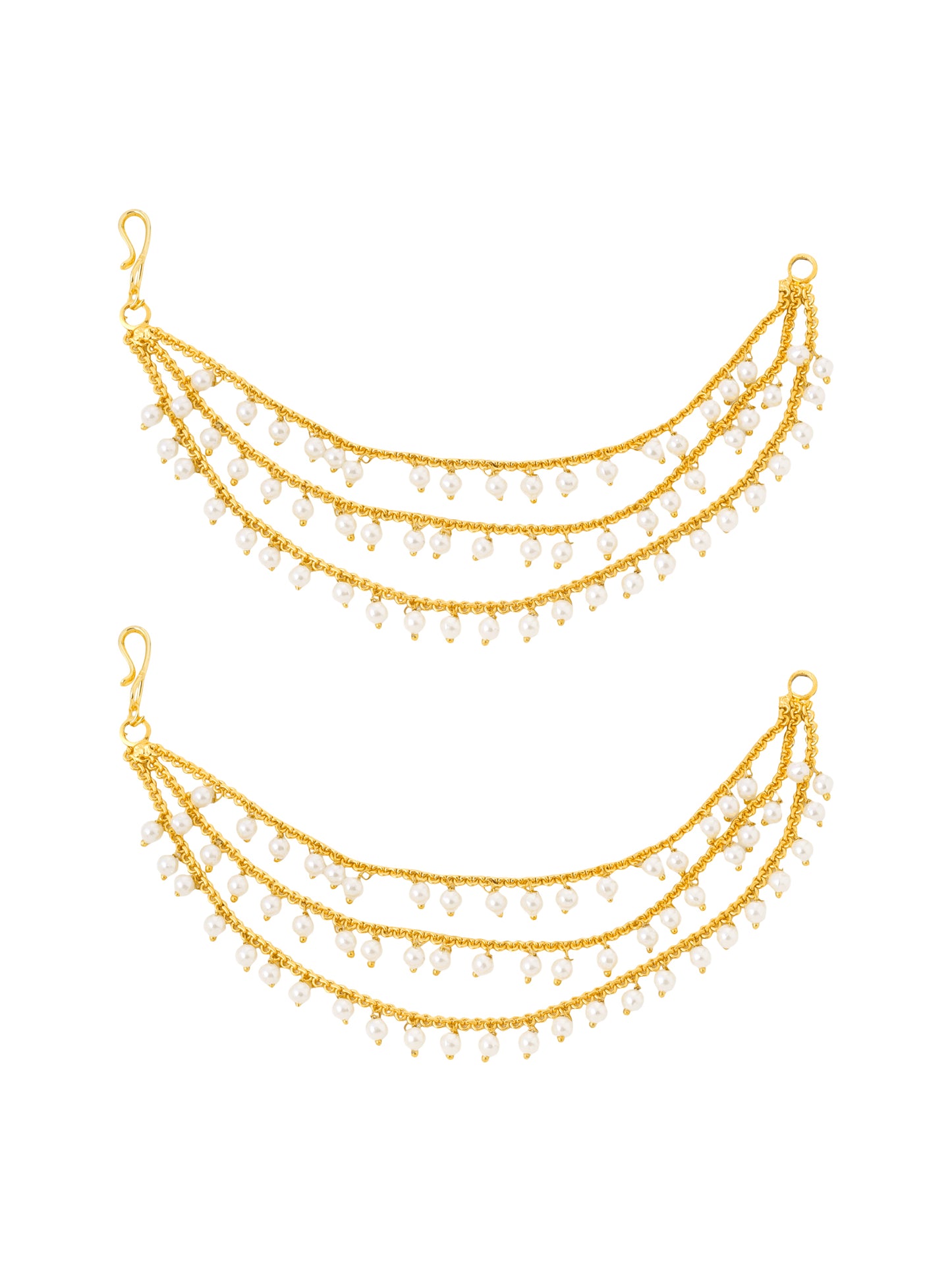 Yellow Chimes Gold Ear Chains - Chic earrings packaged in a gift box