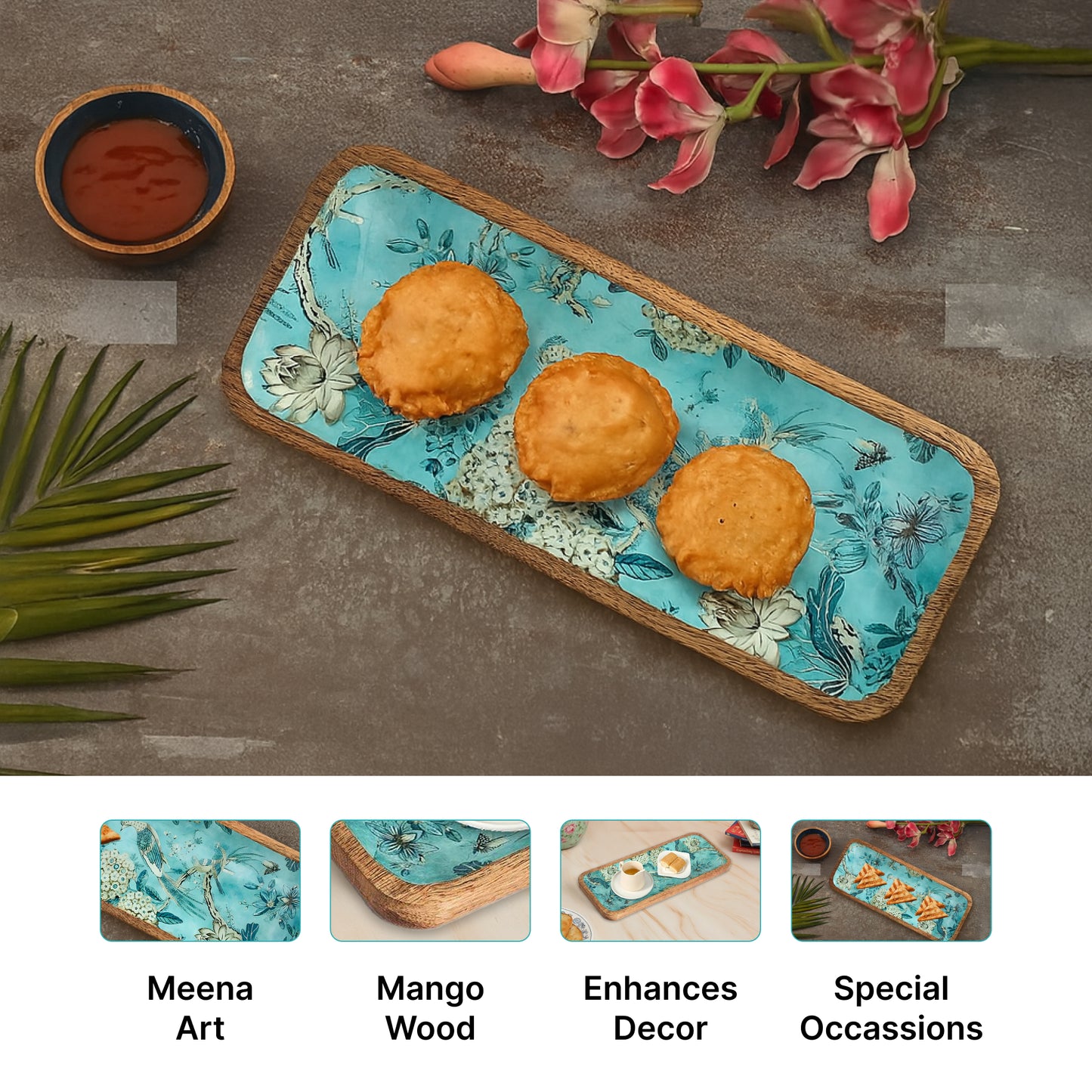 The Better Home floral serving tray - party essentials