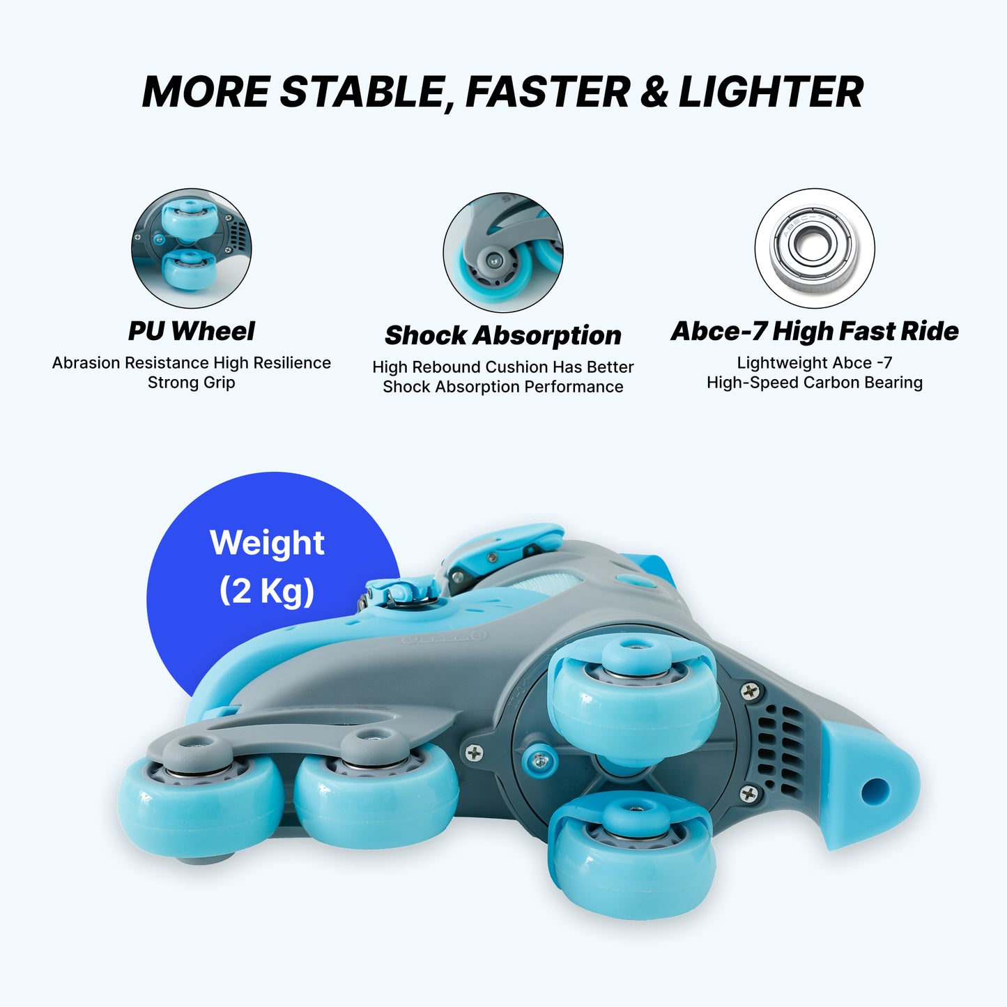 Strauss Velcro Skates - Easy wear for children