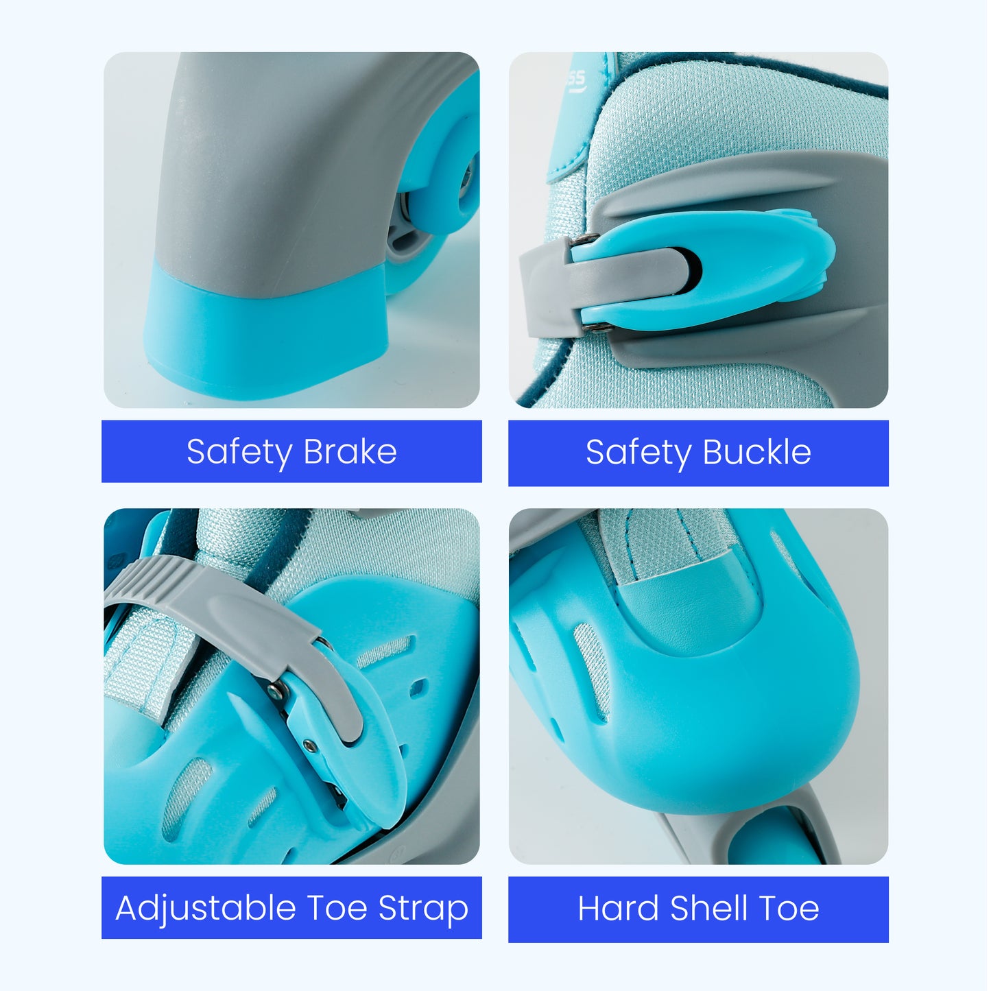 Strauss Blue Inline Skates - Exciting outdoor adventure
