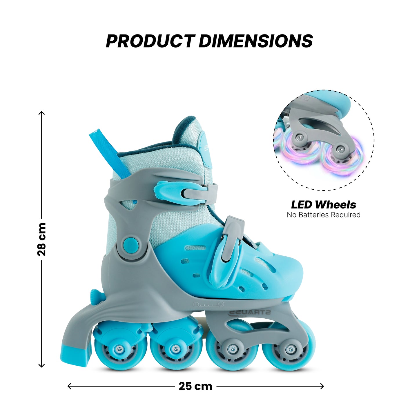 Strauss Adjustable Skates - Safe skating at home