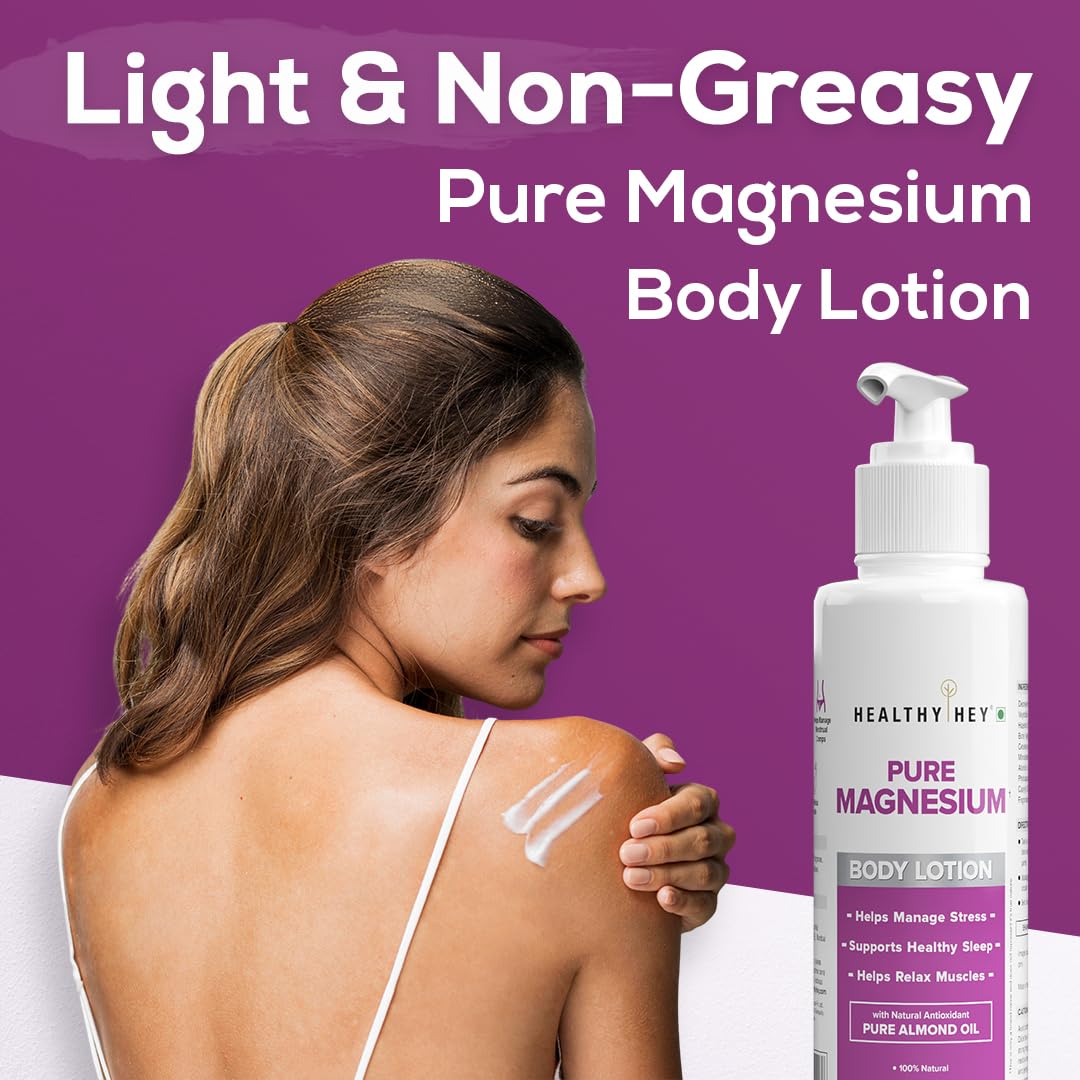 Healthyhey Pure Magnesium Body Lotion - Relaxing Before Bed