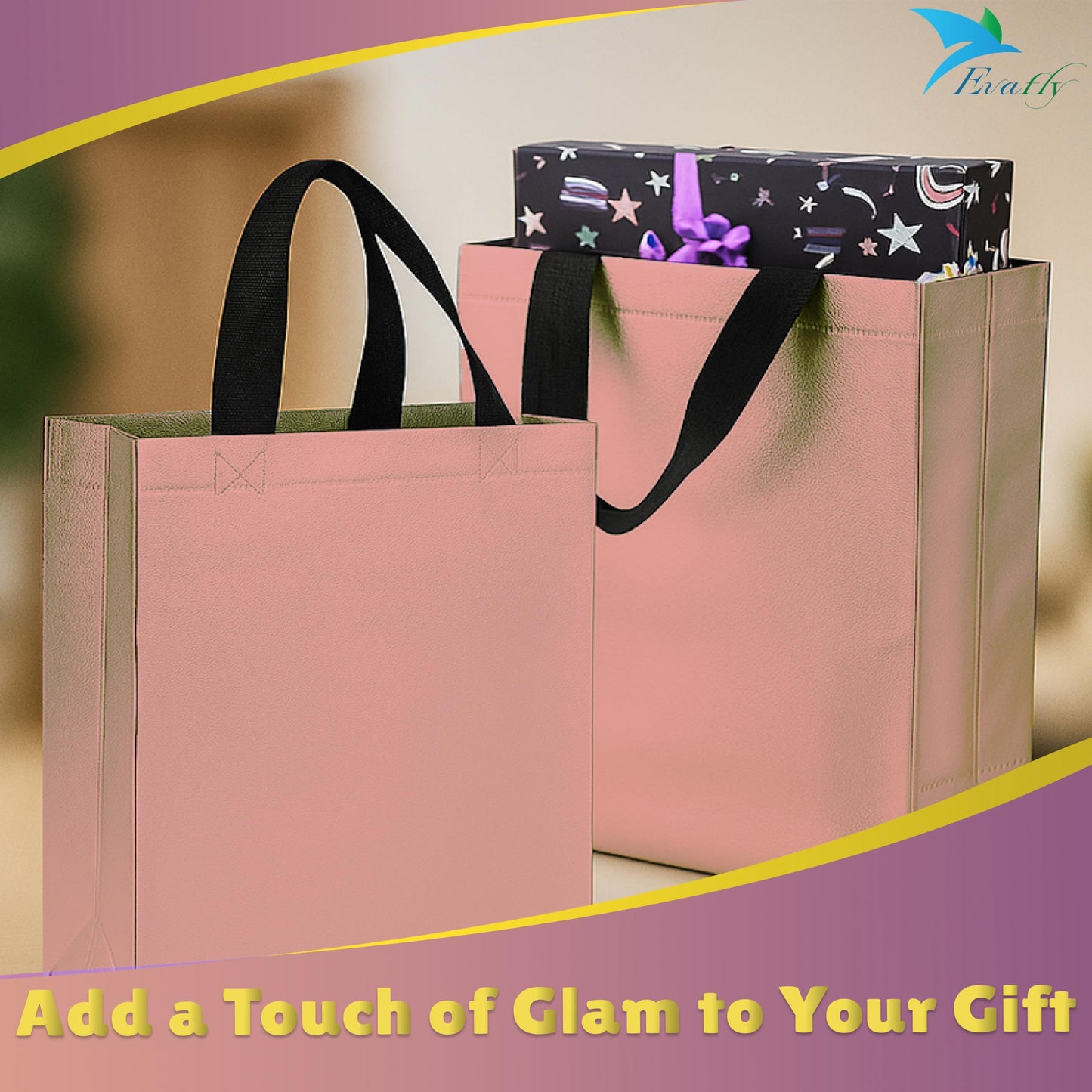 Evafly shiny metallic gift bags - wedding favor bags