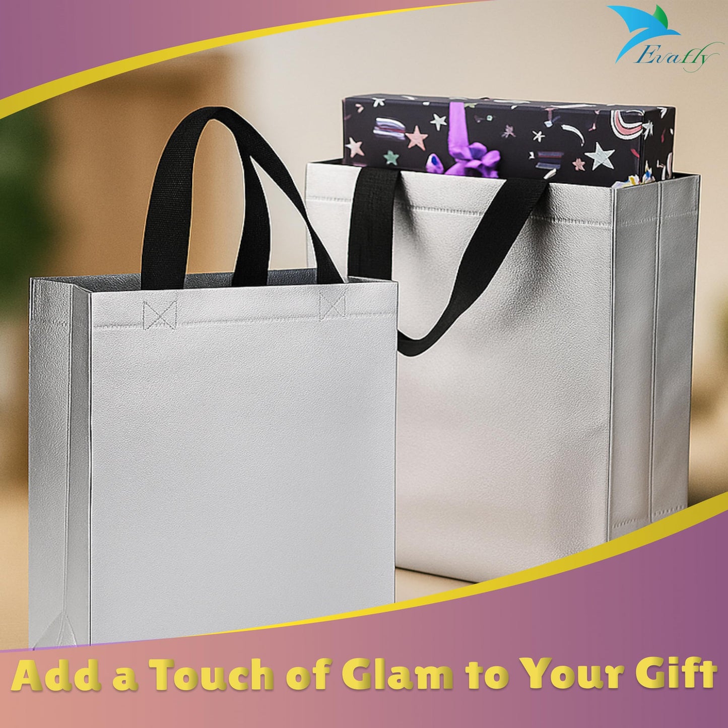 Evafly shiny gift bag - reusable for baby showers