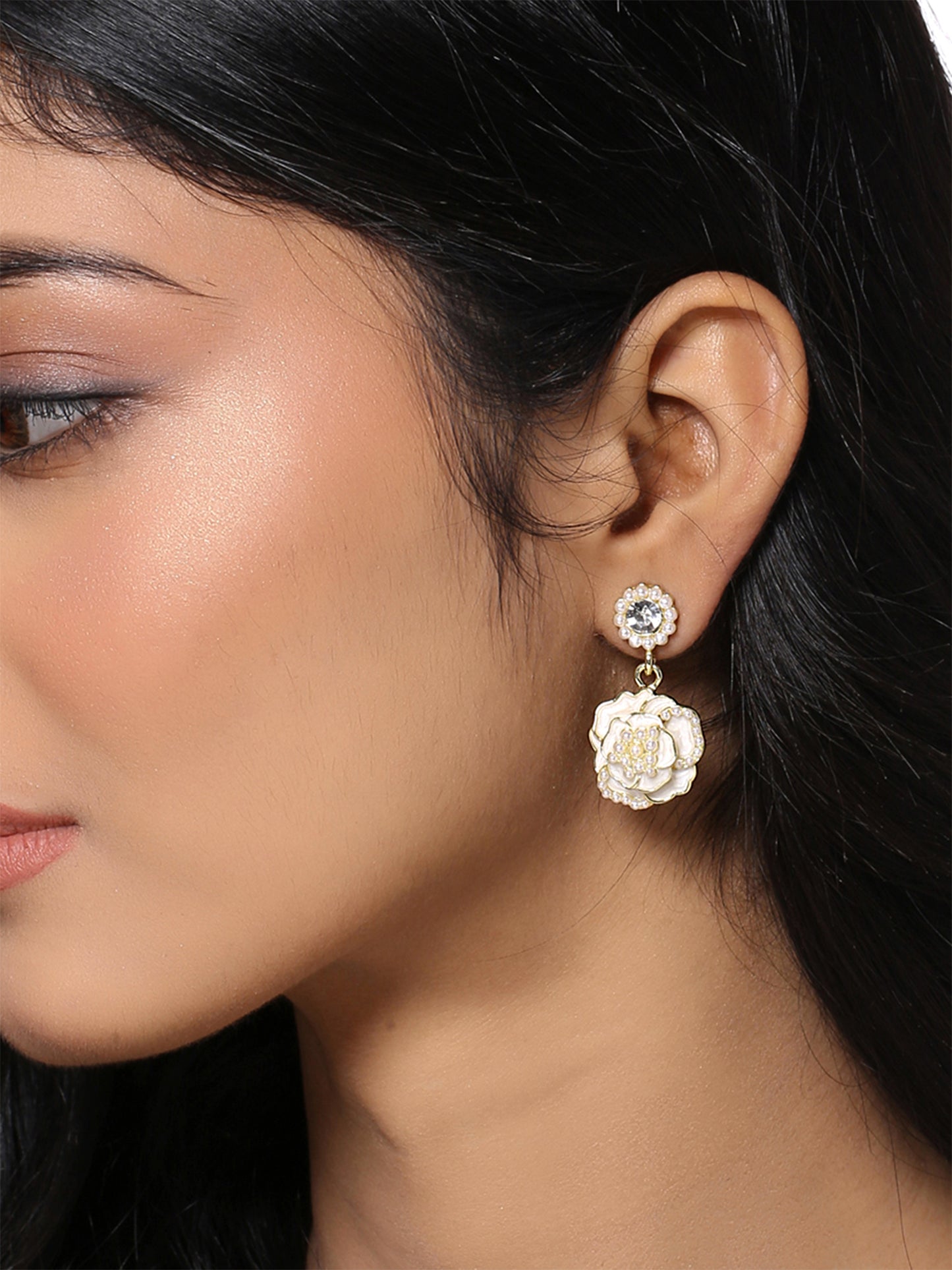 Yellow Chimes pearl studded earrings - perfect birthday gift